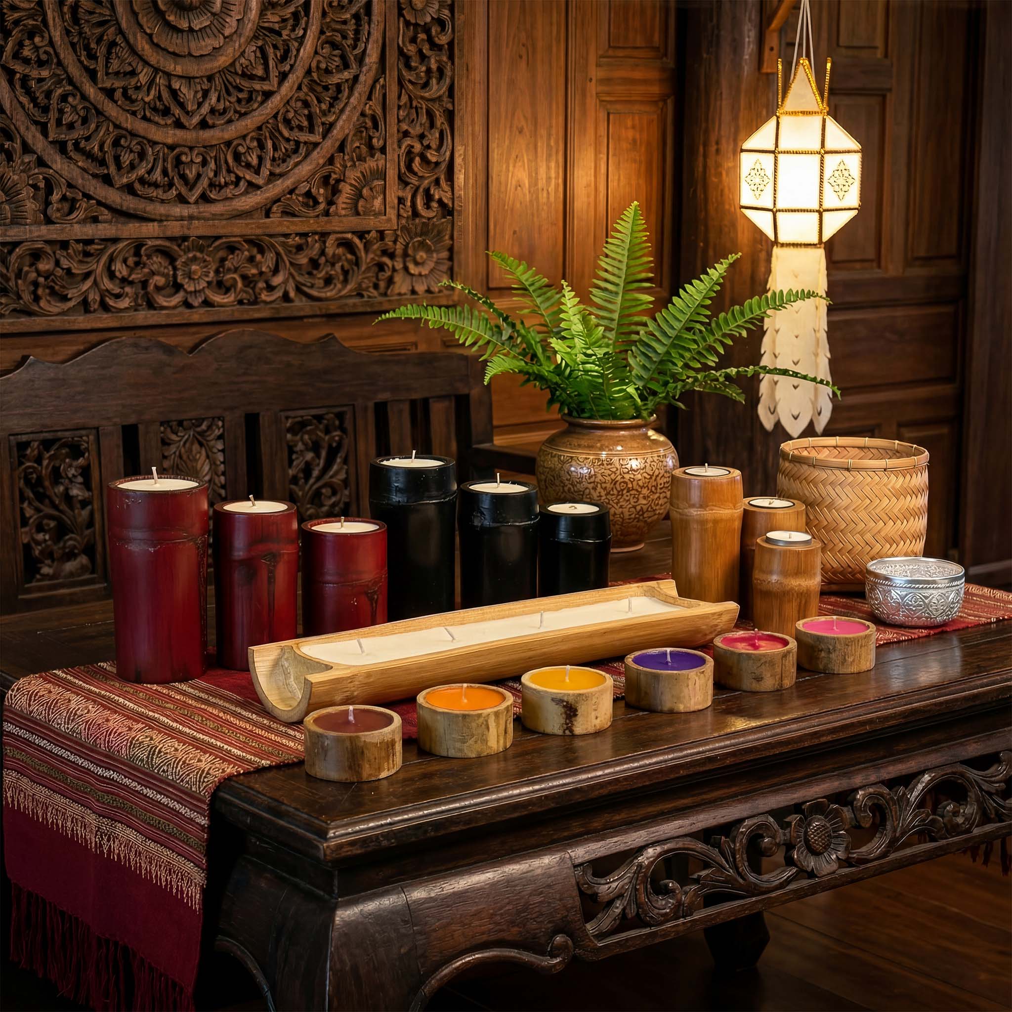 Scented Bamboo Candles