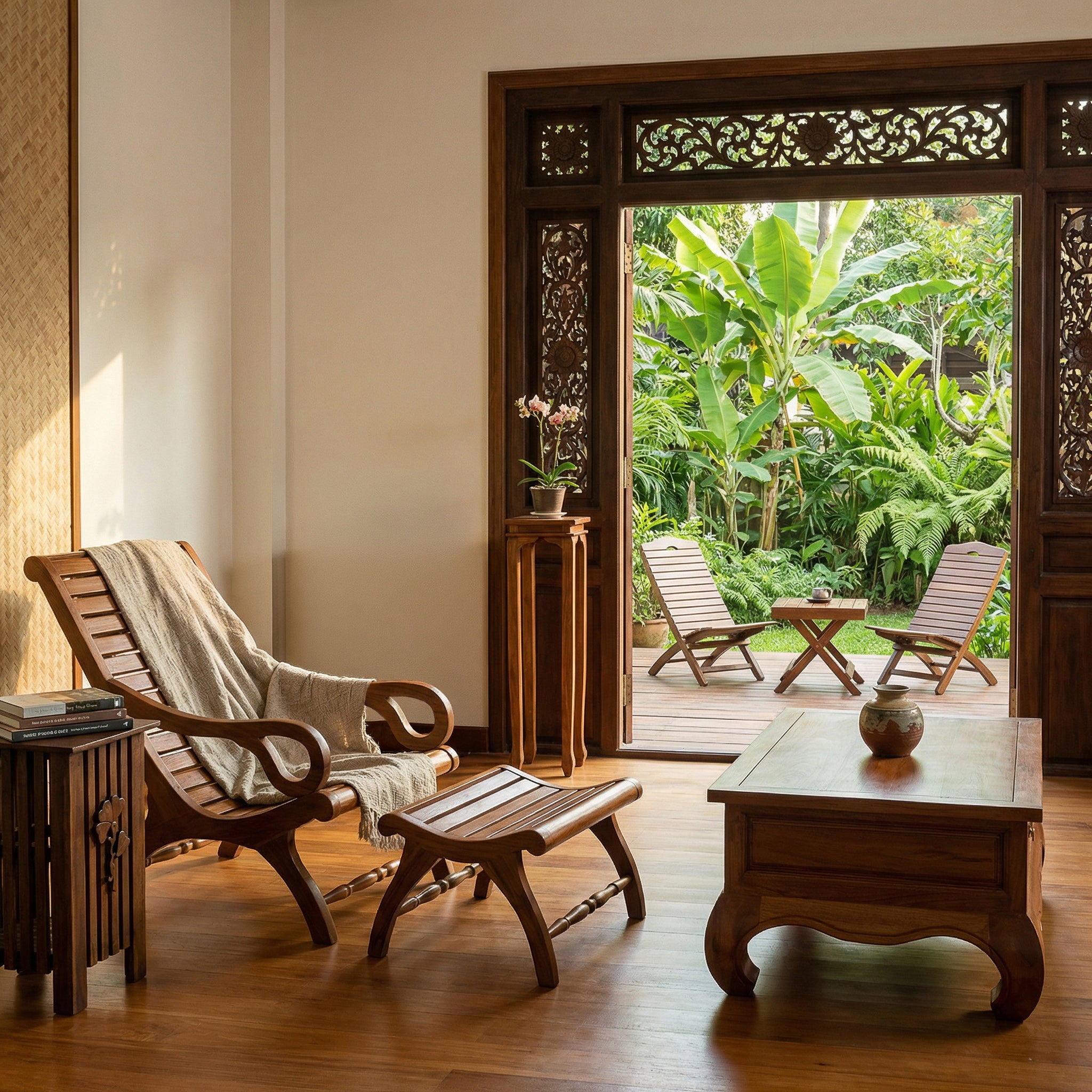 Thai Lanna Old Teak Wood Furniture