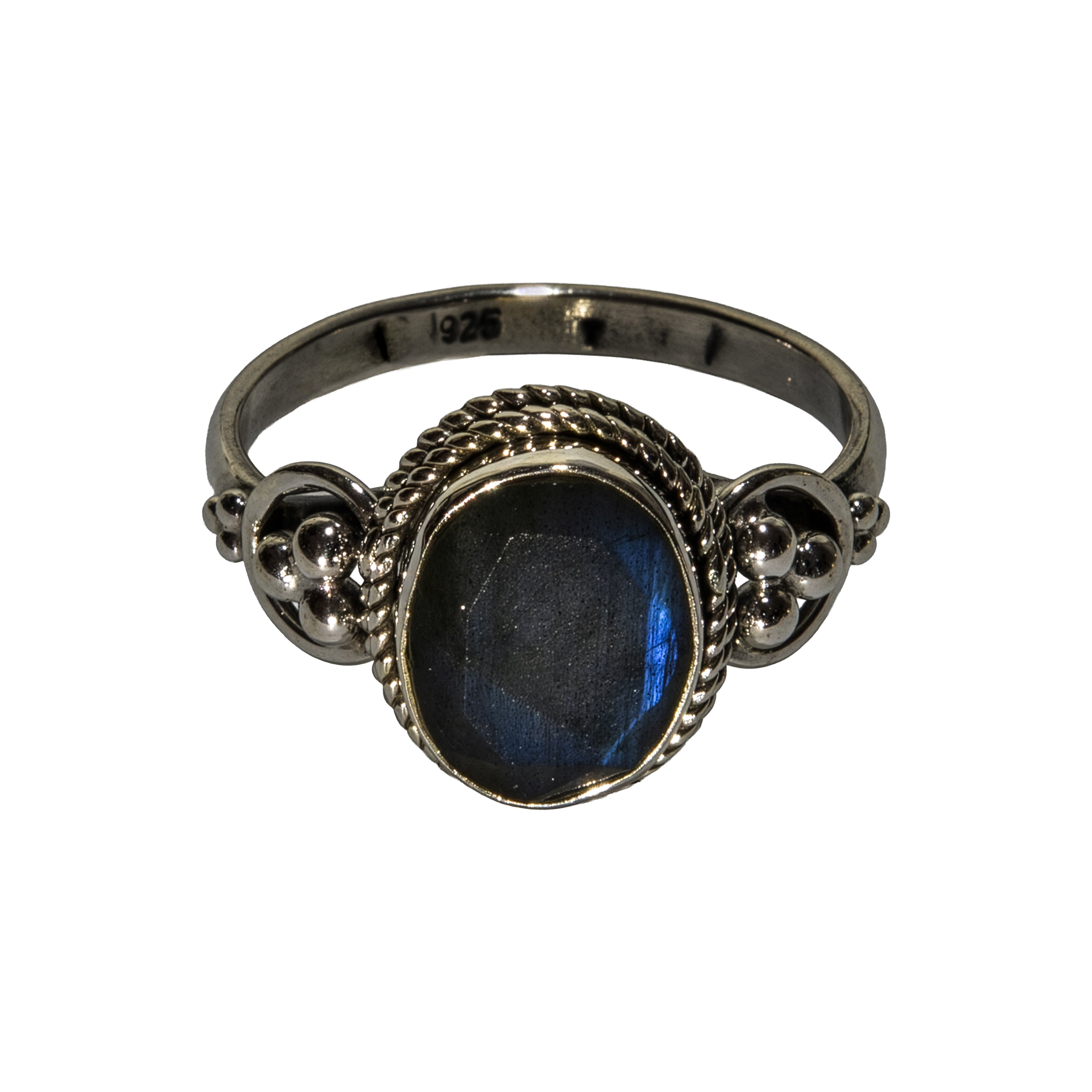 Bague en argent 925 et labradorite