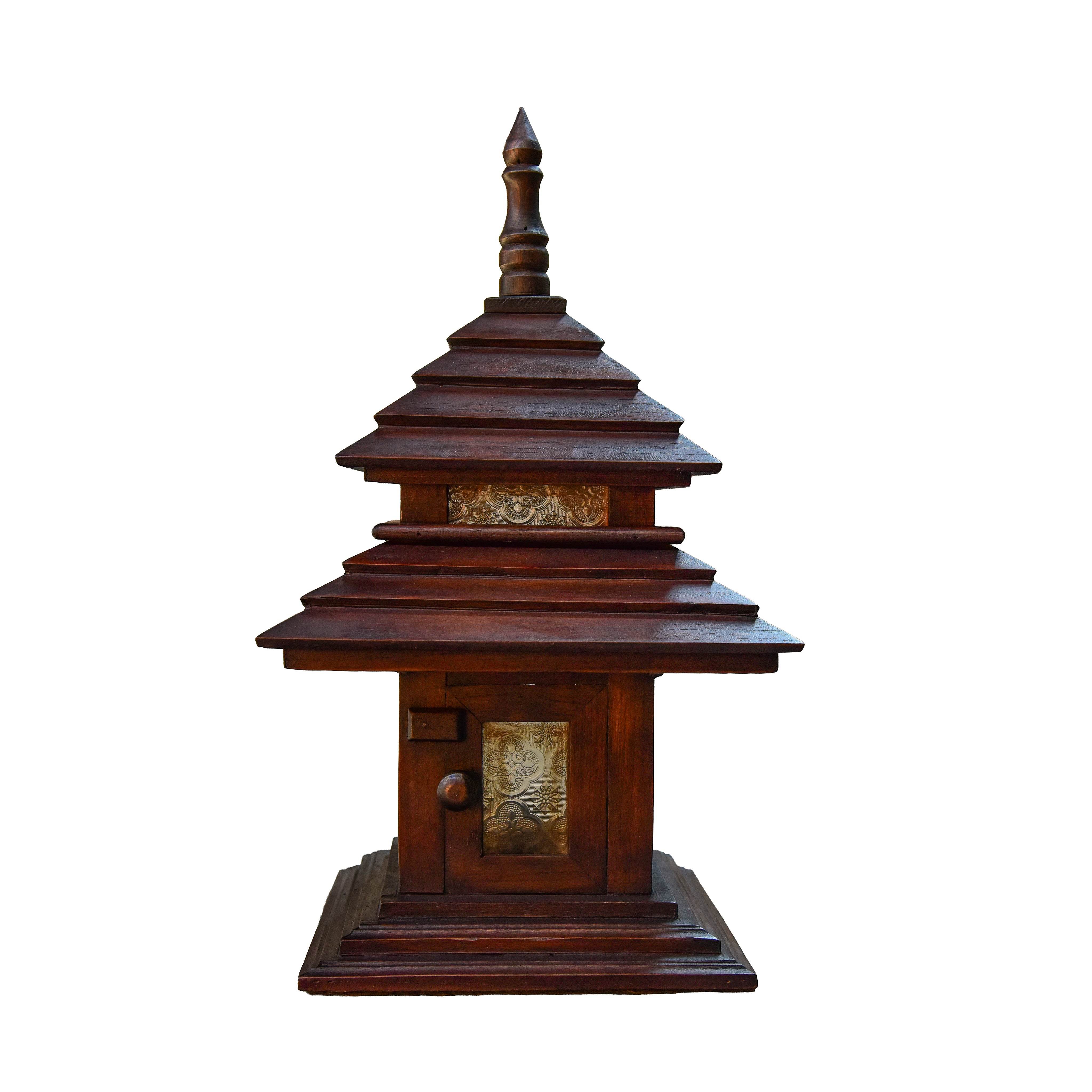 Maison des esprits en teck sculpté à la main, de style Lanna