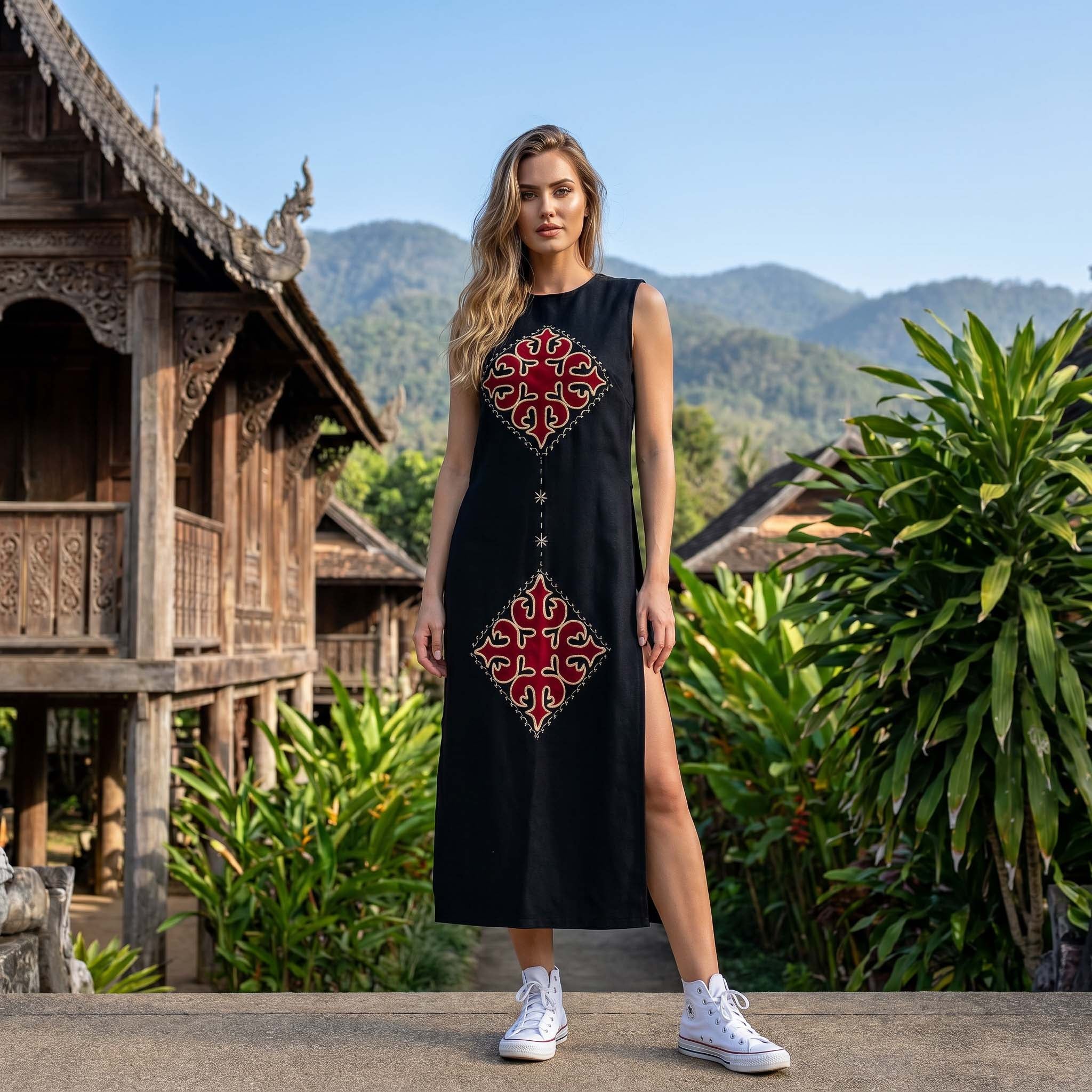 Robe diamant noir Iu Mien