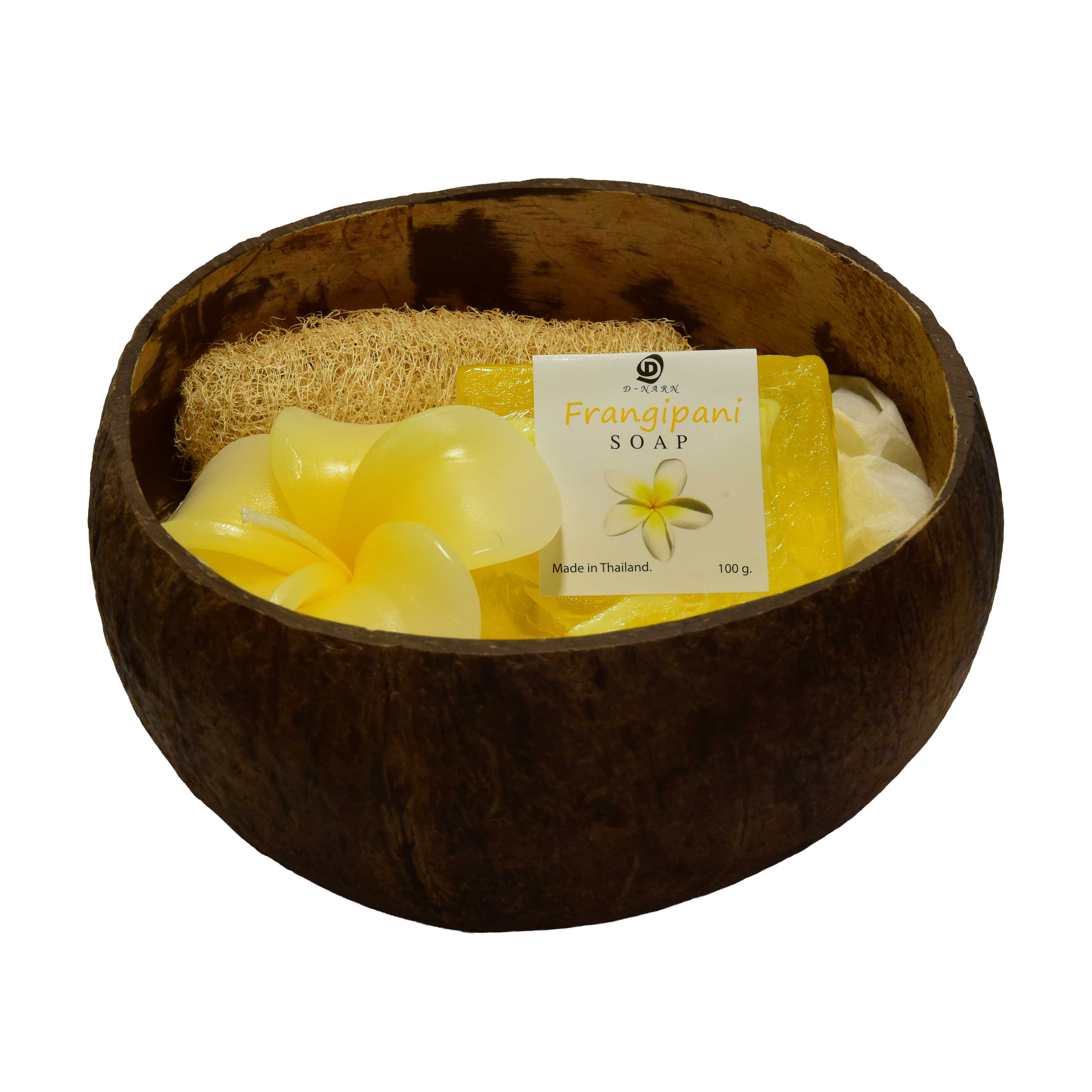Savon parfumé à la noix de coco et au frangipanier Lalanna - Ensemble Spa