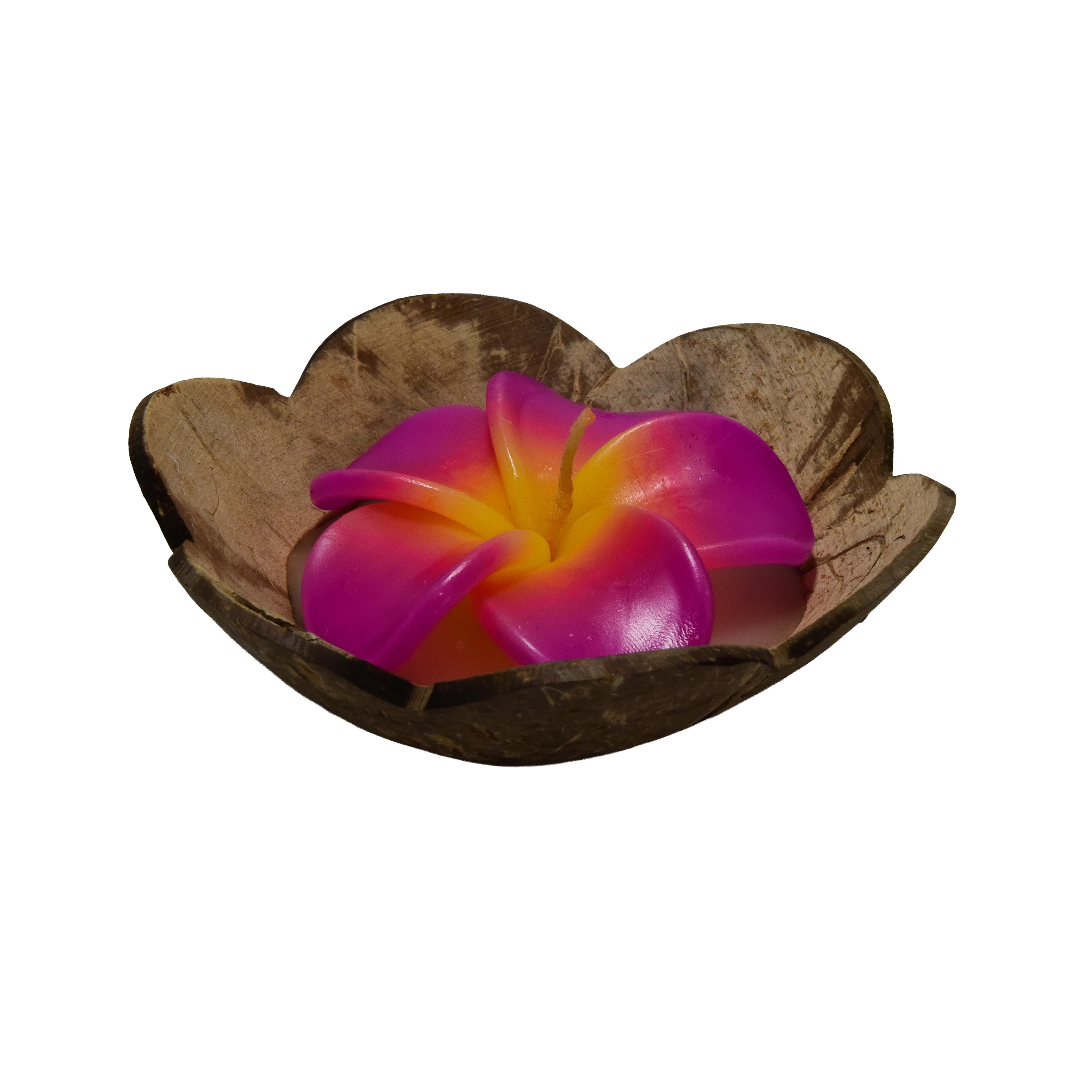 Lalanna Kokosnuss Frangipani Duft-Blumenkerze Purpur