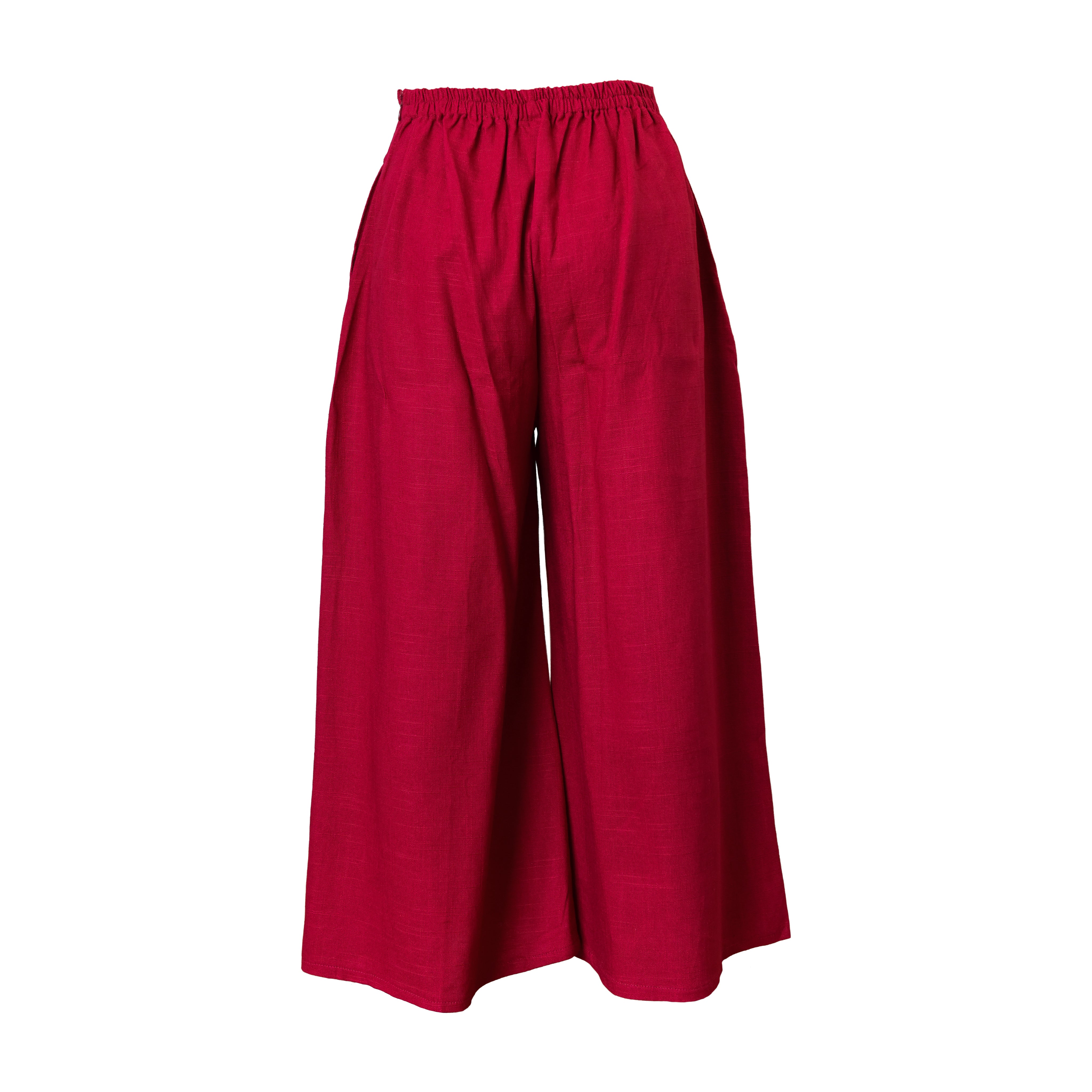 Lanna Hanf Hose mit weitem Bein – Rot