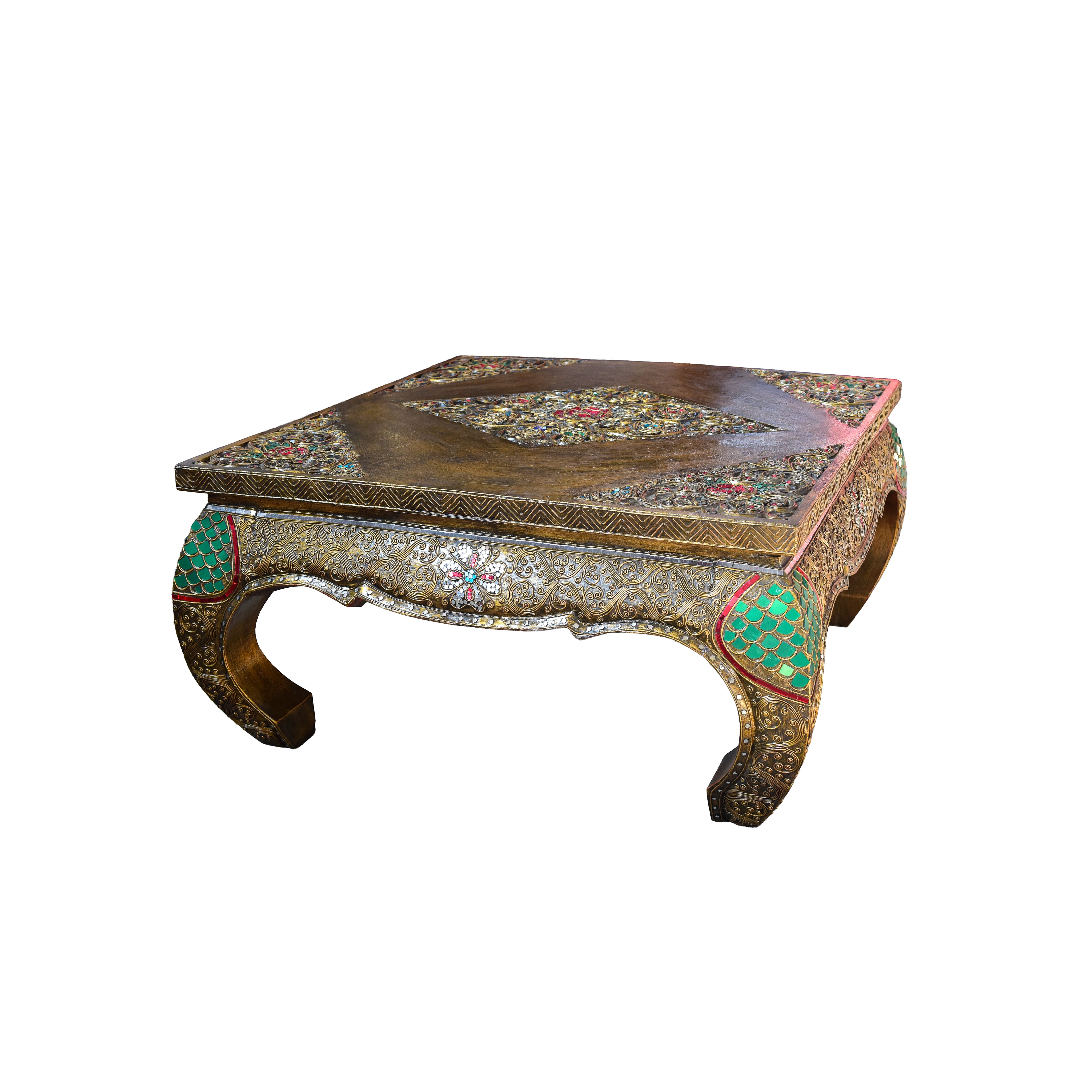 Royal Lanna Large Ornate Opium Table