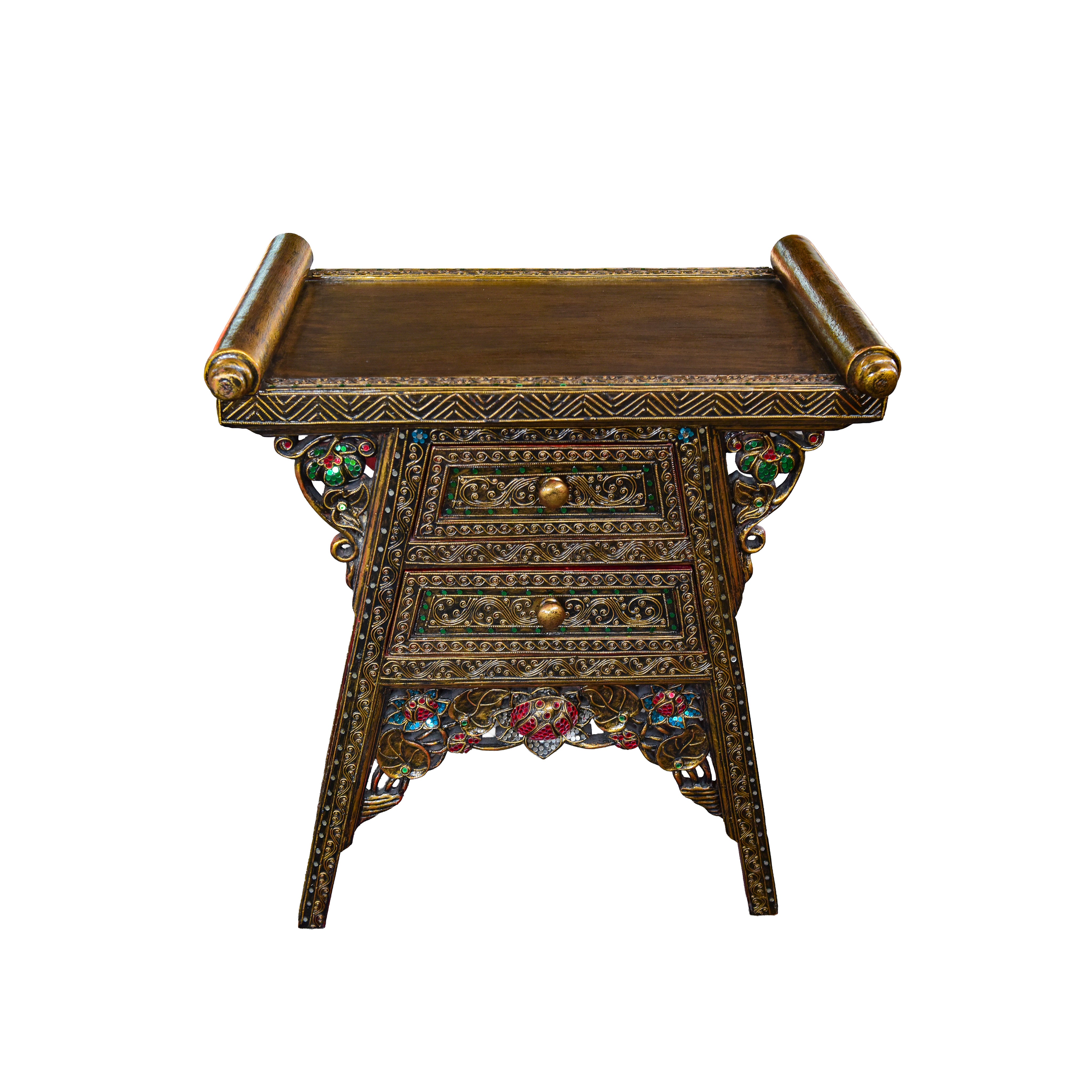 Royal Lanna Opfertisch mit 2 Schubladen