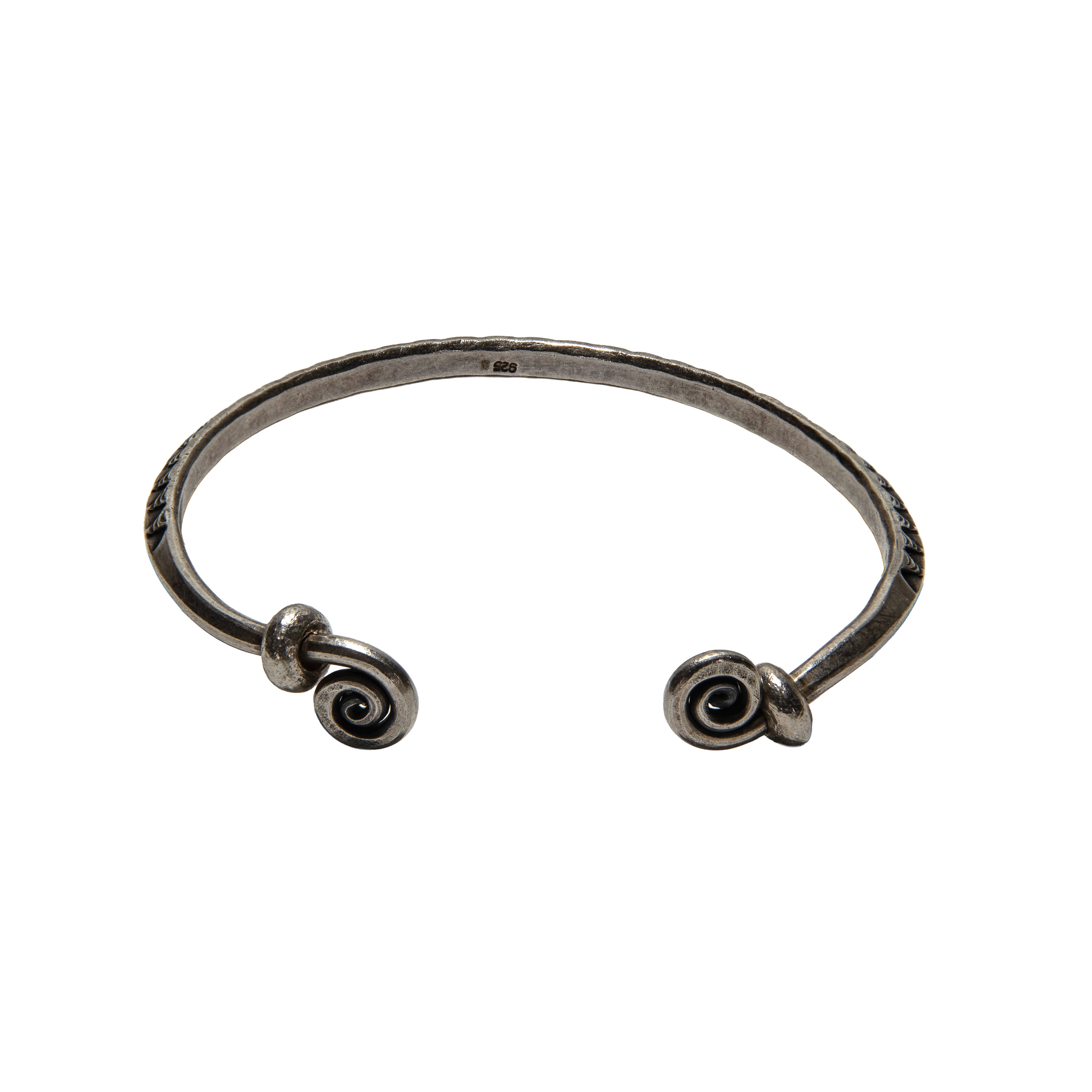 Armreif aus 98 % feinem Silber der Karen-Bergvölker – Spiralarmreif, handgefertigter Schmuck