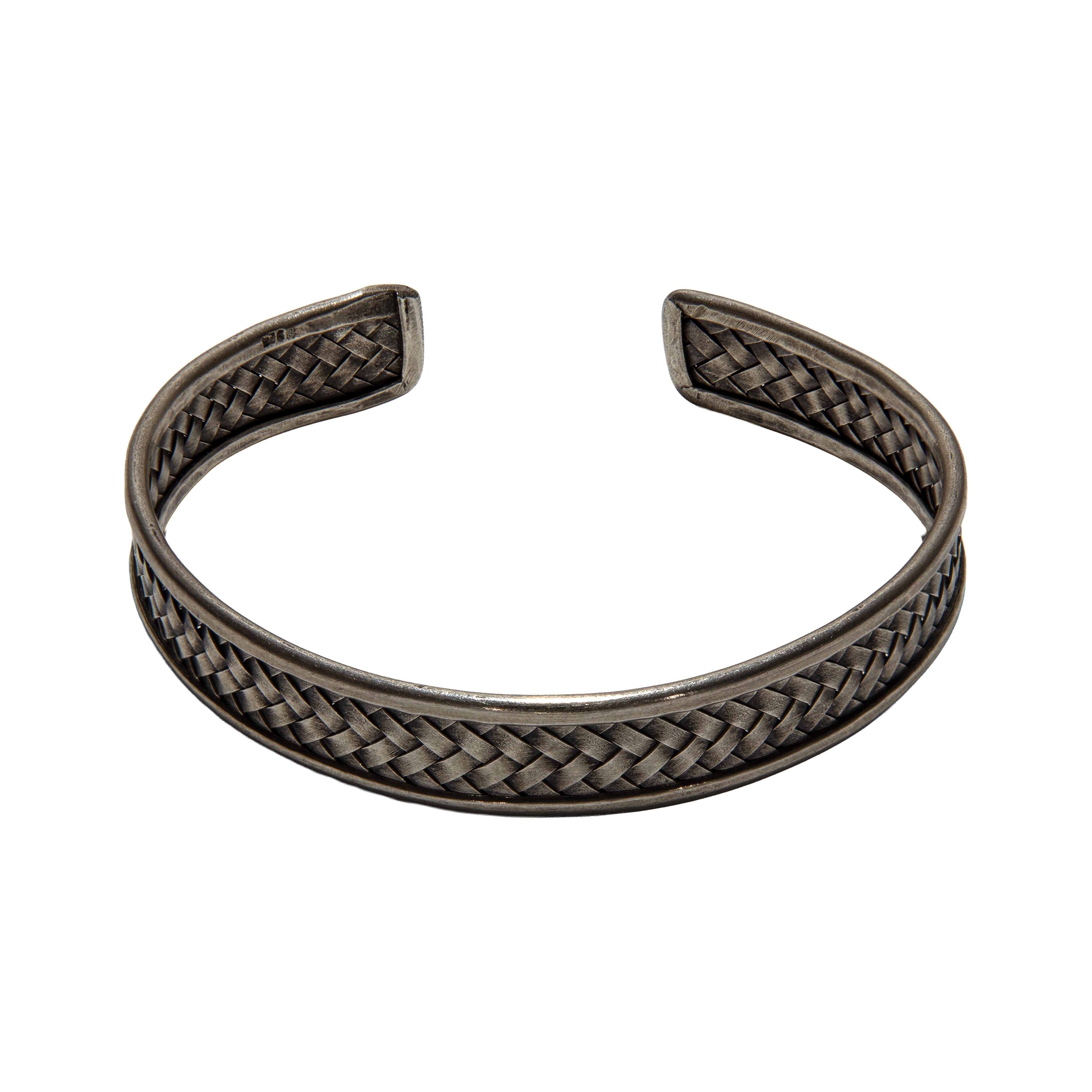Bracelet jonc tissé en argent fin 98 % de la tribu Karen Hill, bijou fait main