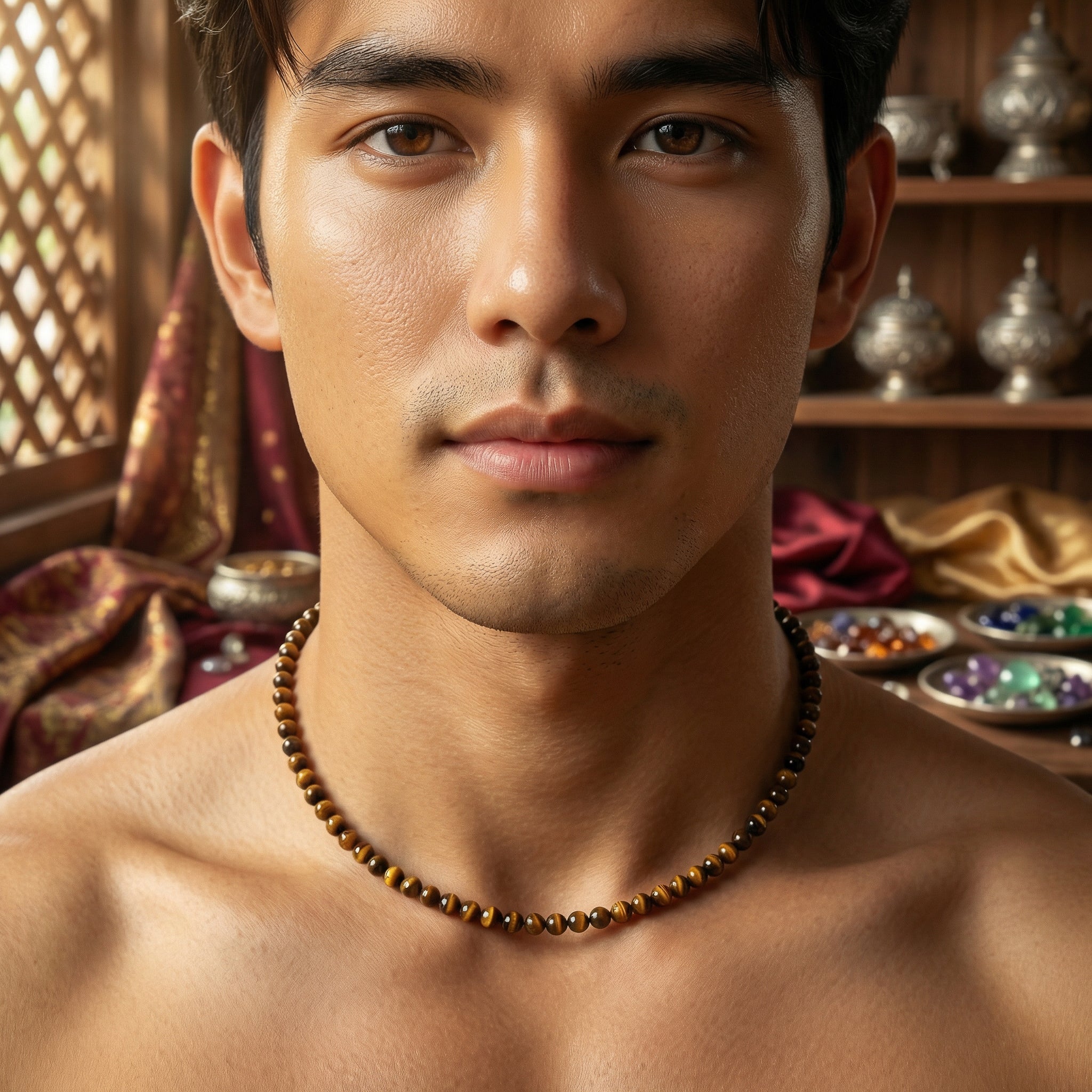 Tiger Eye Men's Necklace