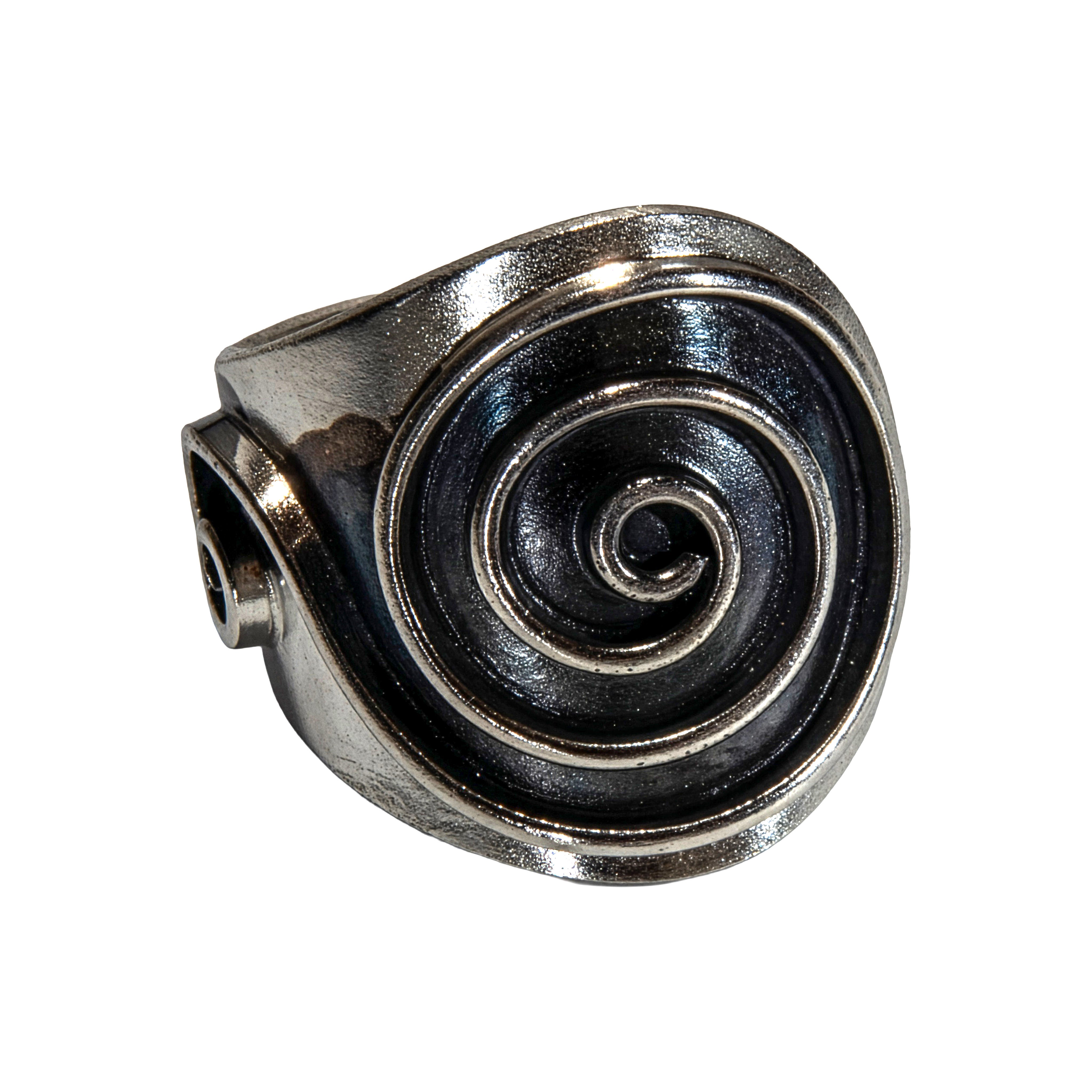 98% Fine Karen Hill Tribe Silver Vortex Swirl Ring, Handmade Jewelry