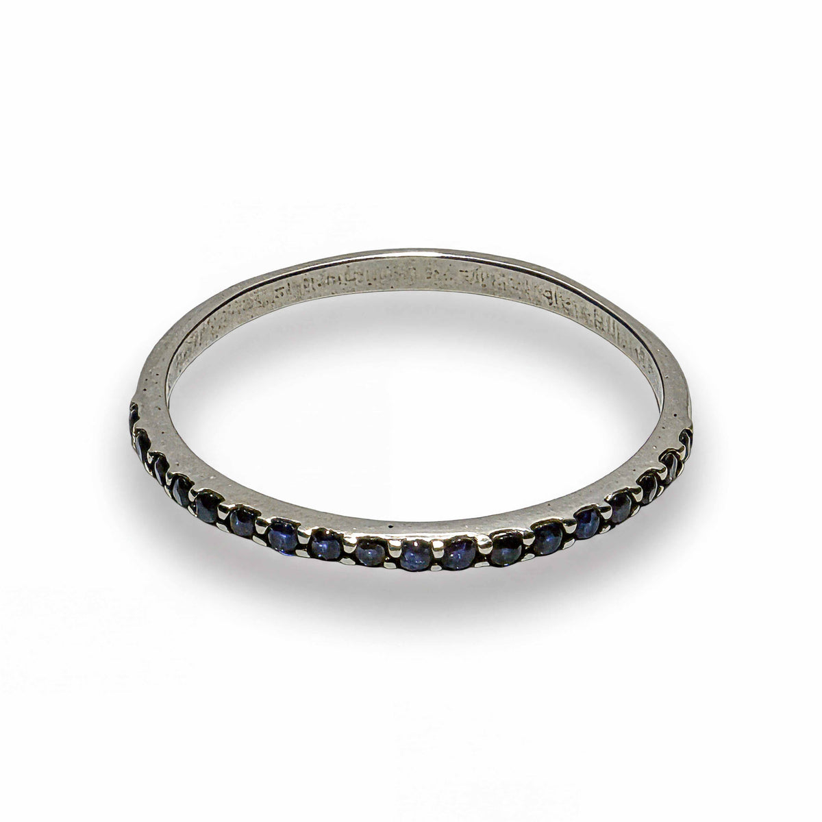 Handcrafted 925 Silver Blue Sapphire Ring from Chiang Mai Thailand - Lalanna Design