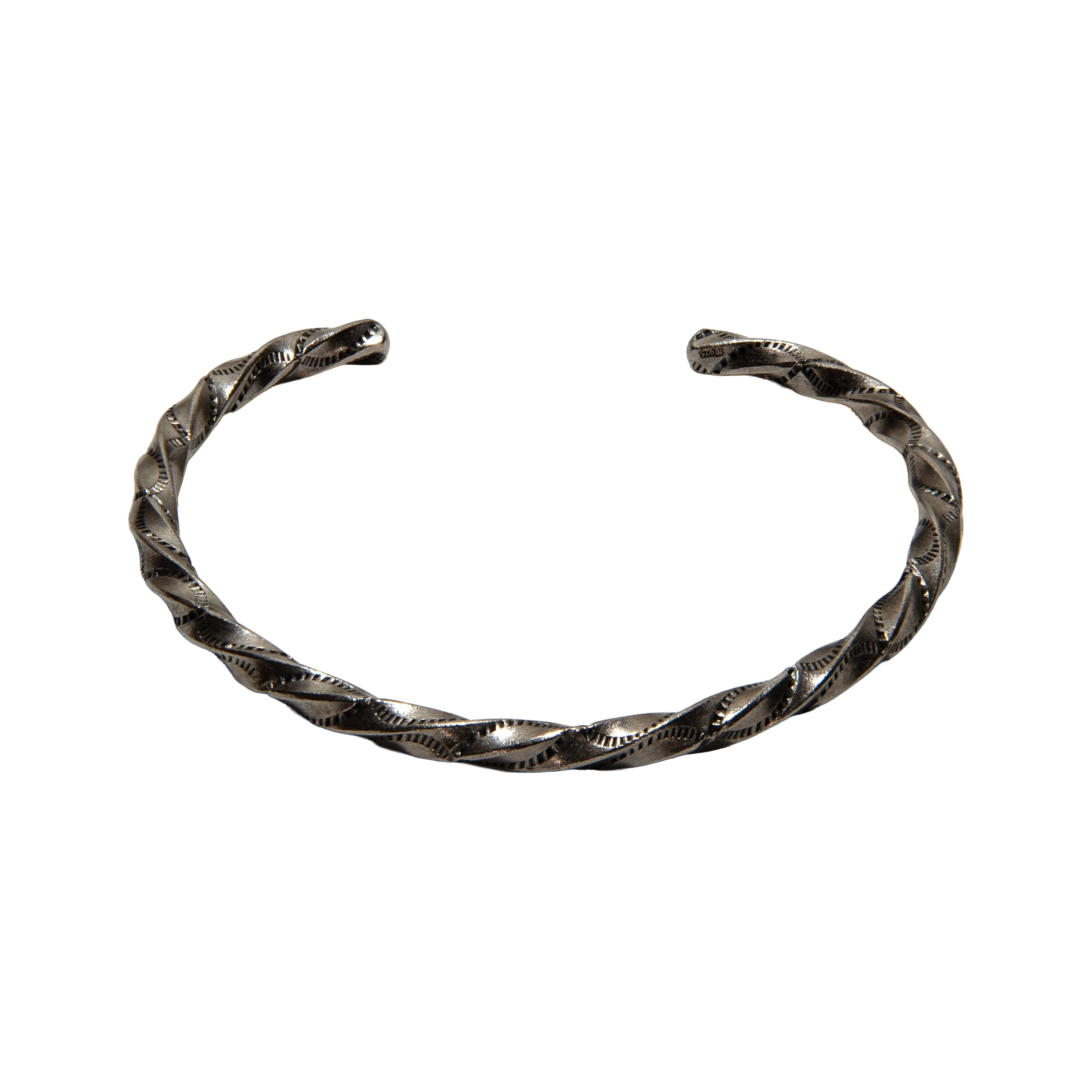 Handcrafted 98% Fine Karen Hill Tribe Silver Bangle - Twisted Rope Cuff Bracelet, Handmade Jewelry from Chiang Rai Thailand - Lalanna Design
