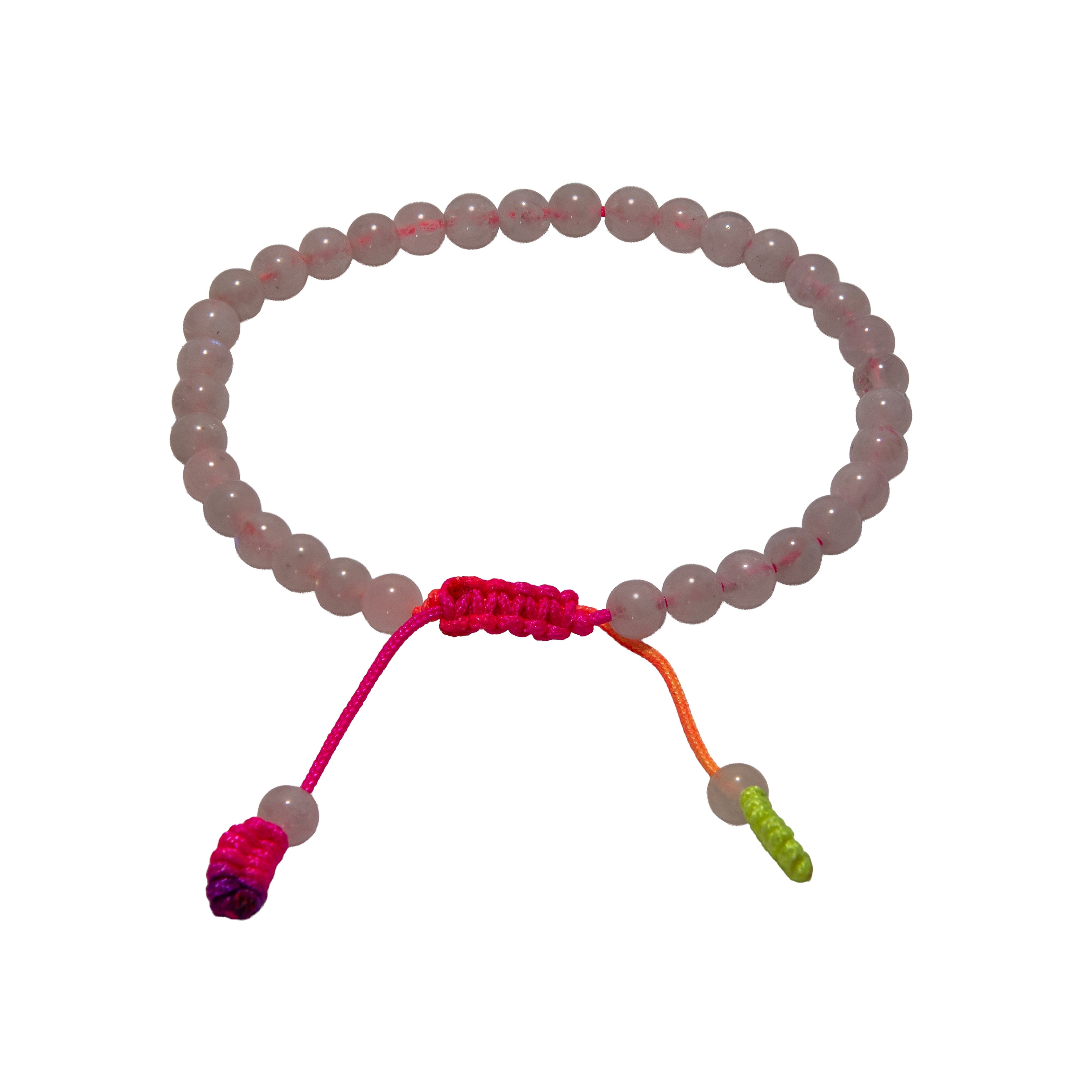 Handcrafted Adjustable Moonstone Bracelet with Knotted Cord from Chiang Mai Thailand - Lalanna Design