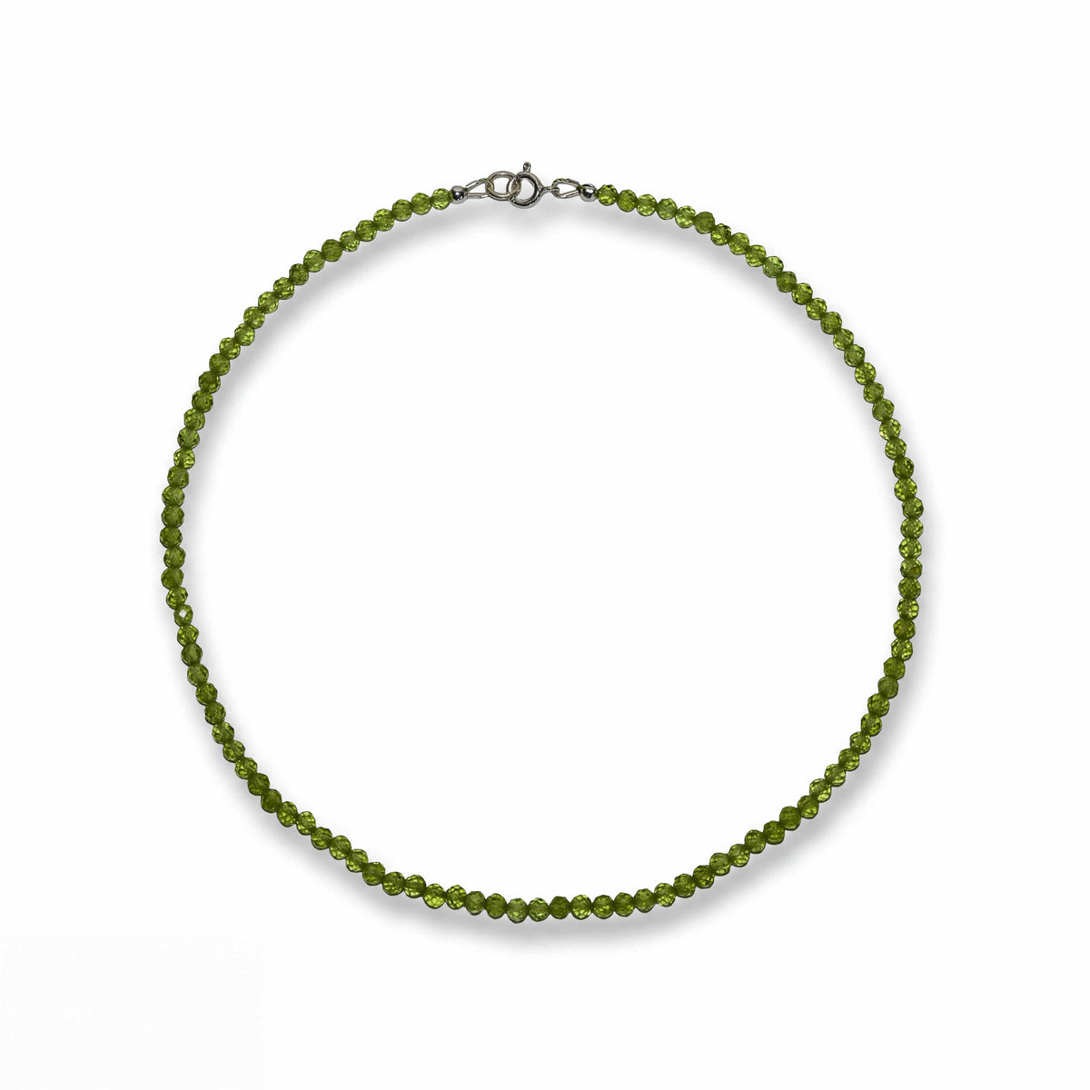 Handcrafted Faceted Peridot Necklace, Handmade Jewelry from Chiang Mai Thailand - Lalanna Design