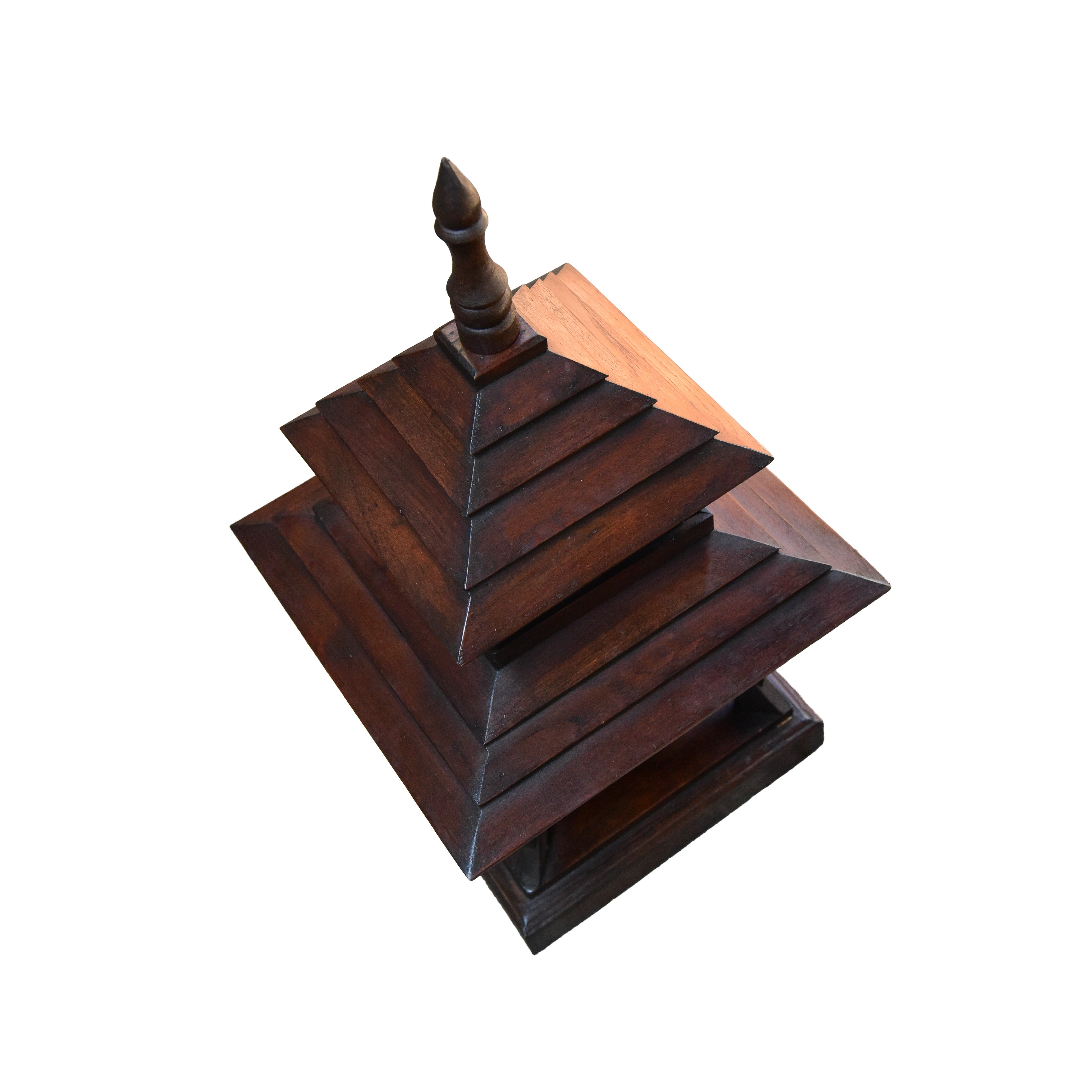 Handcrafted Hand-Carved Teak Lanna Spirit House from Chiang Mai Thailand - Lalanna Design