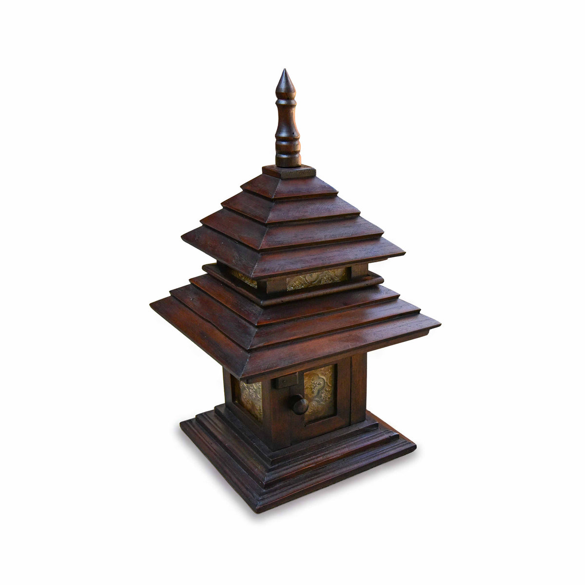 Handcrafted Hand-Carved Teak Lanna-Style Spirit House from Chiang Mai Thailand - Lalanna Design