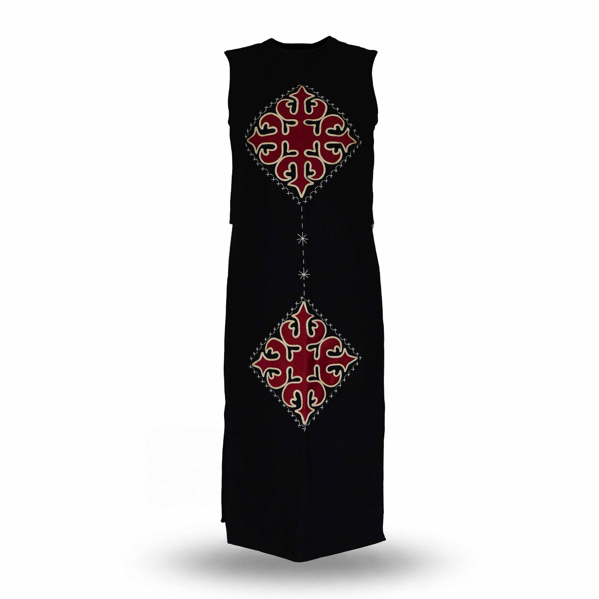 Handcrafted Iu Mien Black Diamond Dress from Chiang Mai Thailand - Lalanna Design