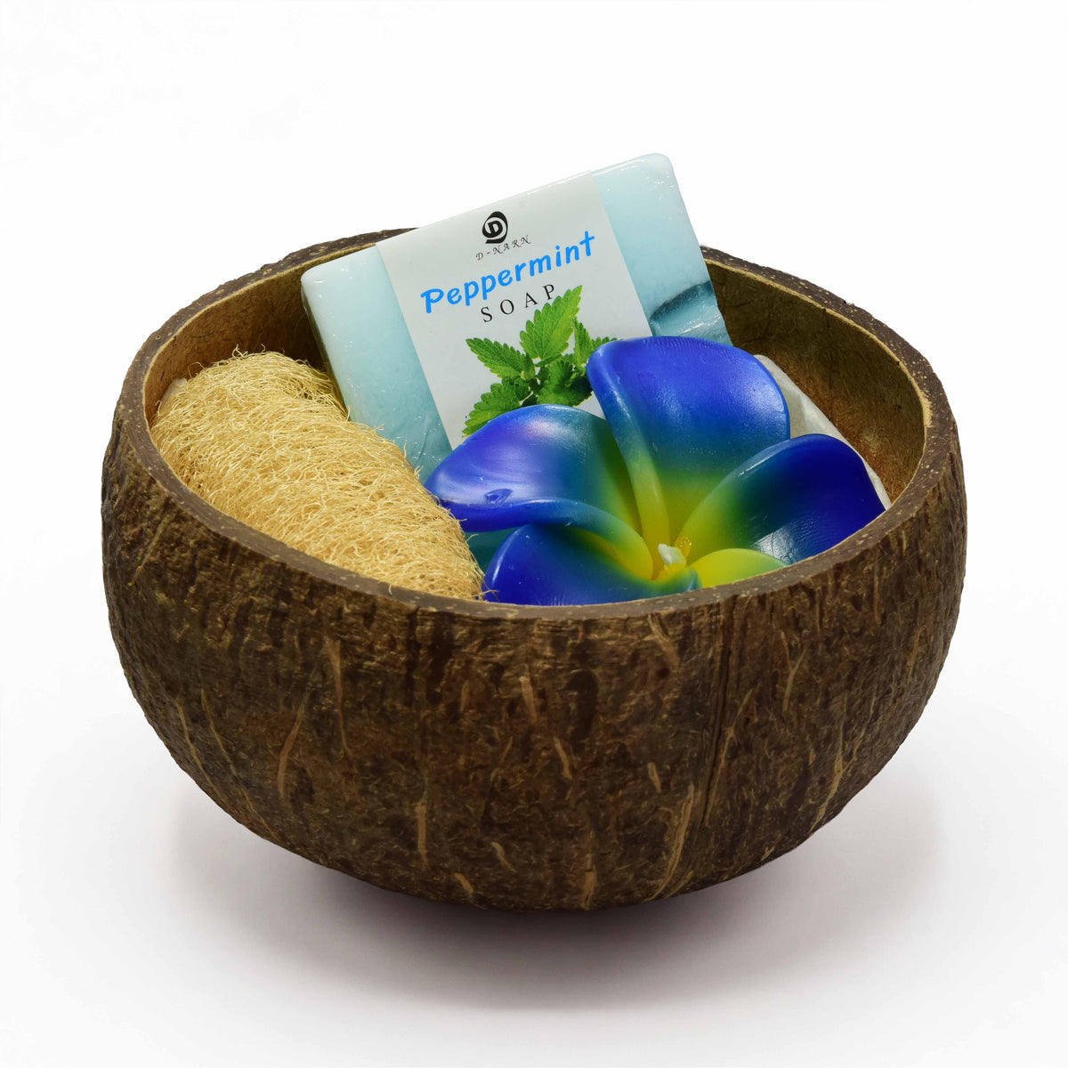 Handcrafted Lalanna Coconut Peppermint-Scented Soap - Spa Set from Chiang Mai Thailand - Lalanna Design