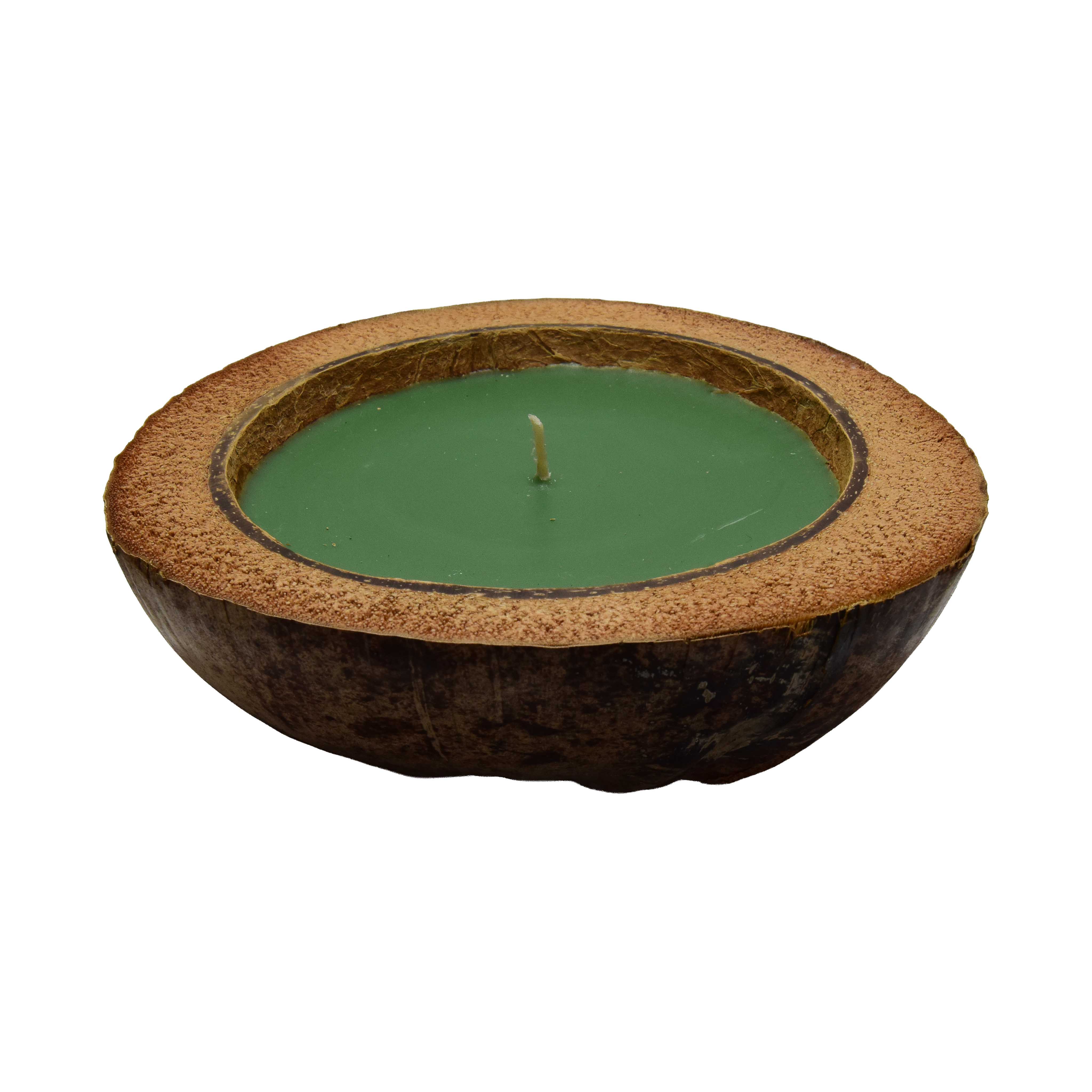 Handcrafted Lalanna Large Coconut Lemon Grass Scented Candle from Chiang Rai Thailand - Lalanna Design