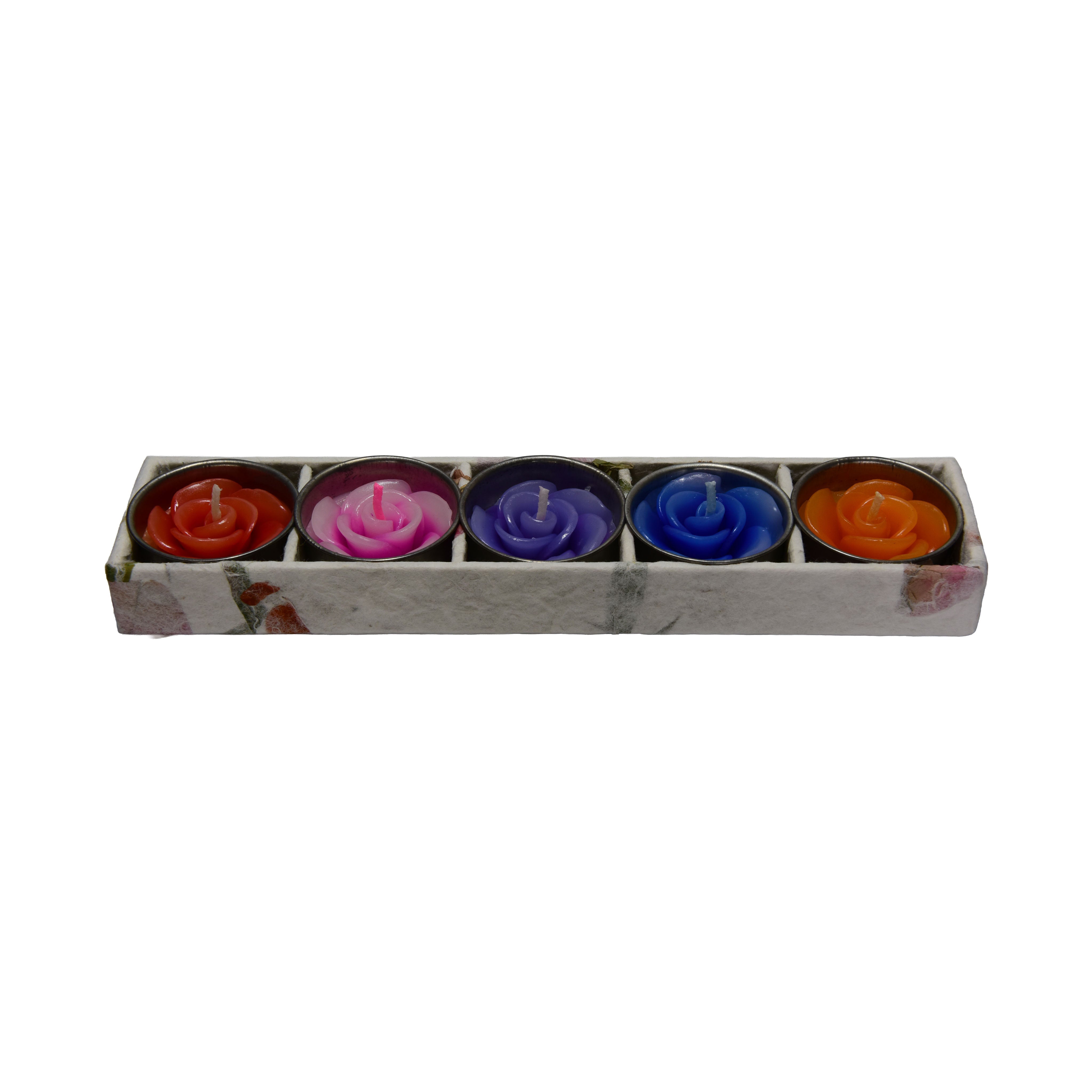 Handcrafted Lalanna Orchid Tealight Set of 5 from Chiang Rai Thailand - Lalanna Design