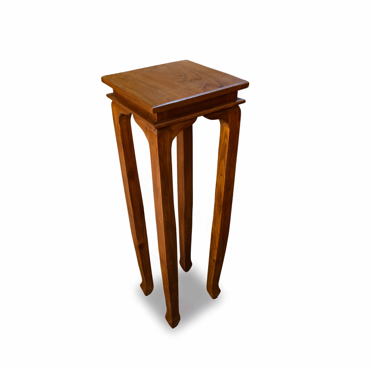 Handcrafted Lanna Style Teak Plant Stand Pedestal Table from Chiang Mai Thailand - Lalanna Design