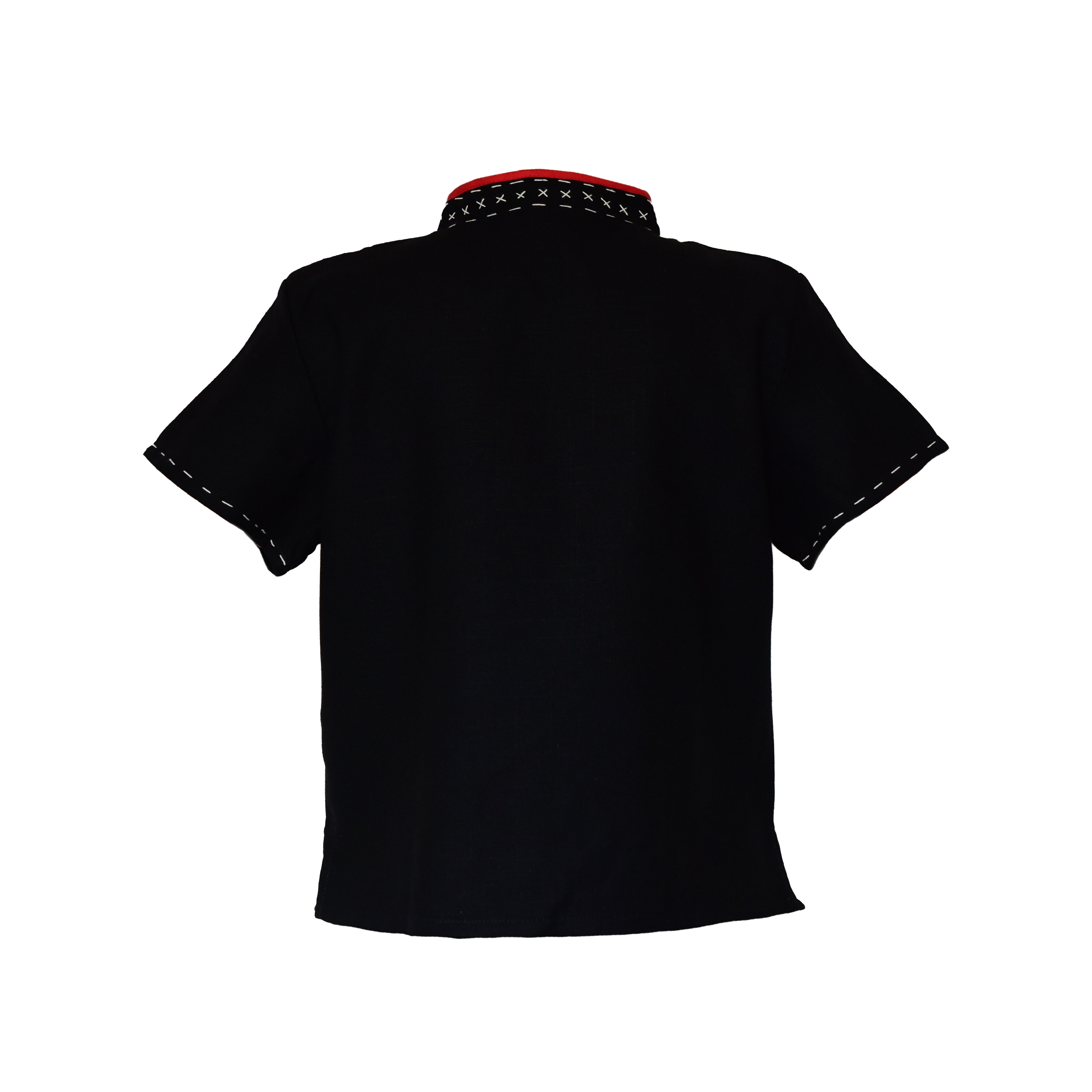 Handcrafted Modern-Style Hmong Hemp Top with Short Sleeves from Chiang Mai Thailand - Lalanna Design