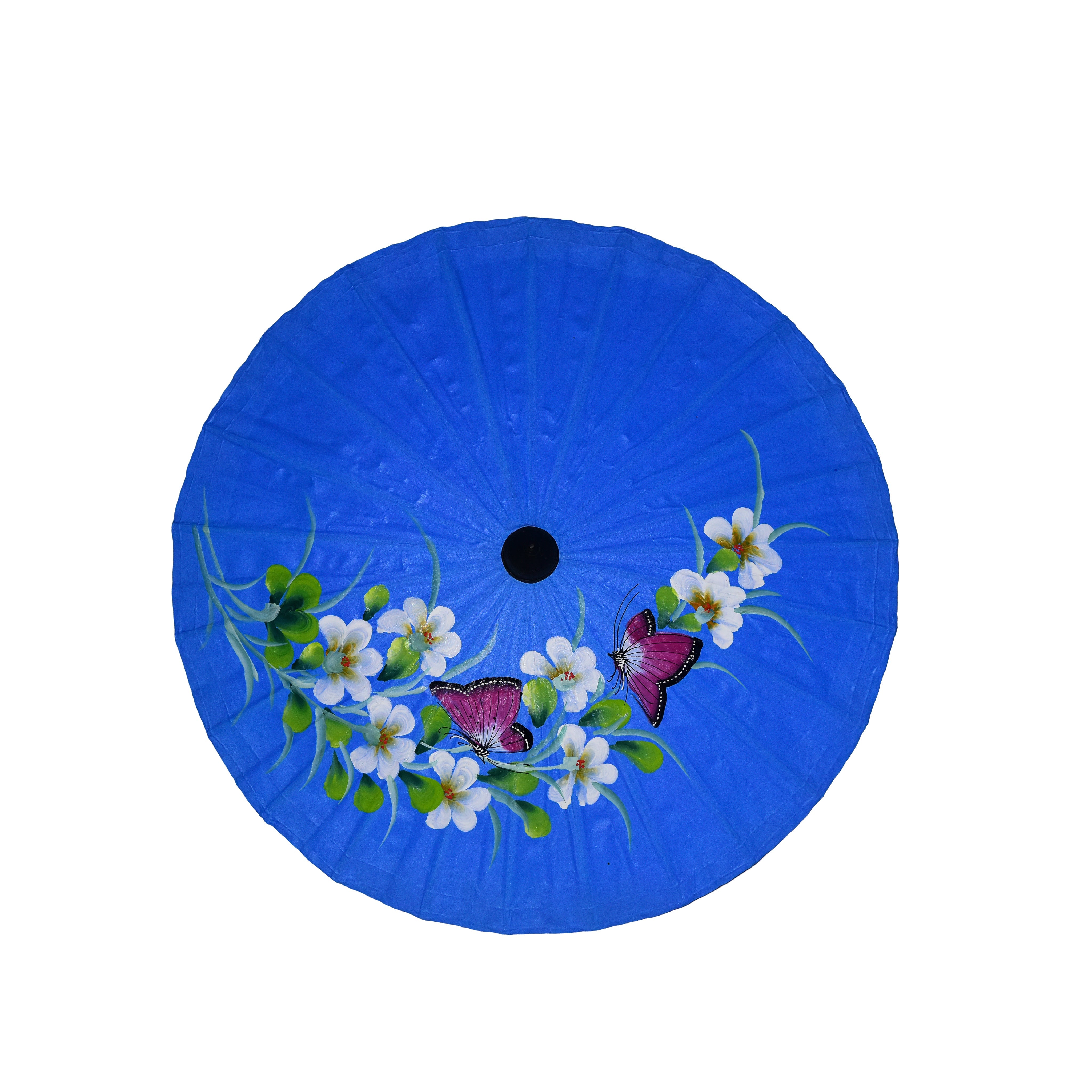 Handcrafted Sa Paper Umbrella - Blue from Chiang Rai Thailand - Lalanna Design