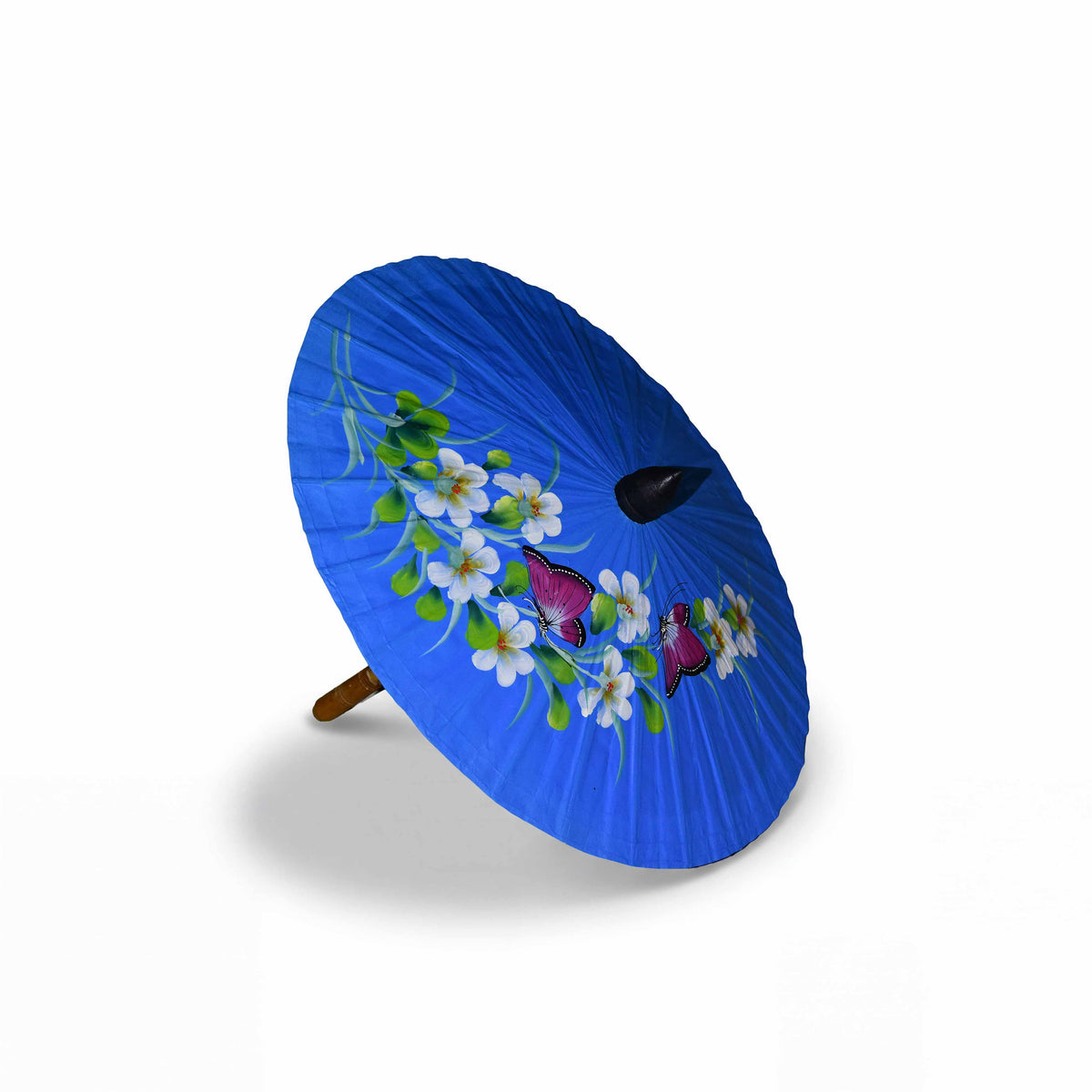 Handcrafted Sa Paper Umbrella - Blue from Chiang Mai Thailand - Lalanna Design