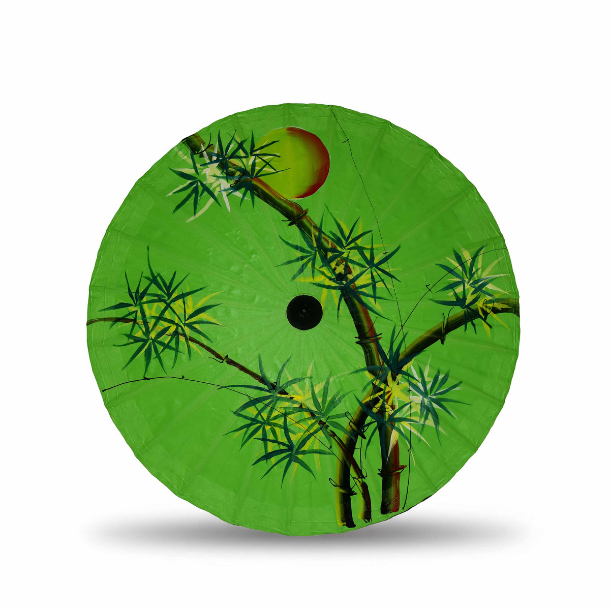 Handcrafted Sa Paper Umbrella - Green from Chiang Mai Thailand - Lalanna Design