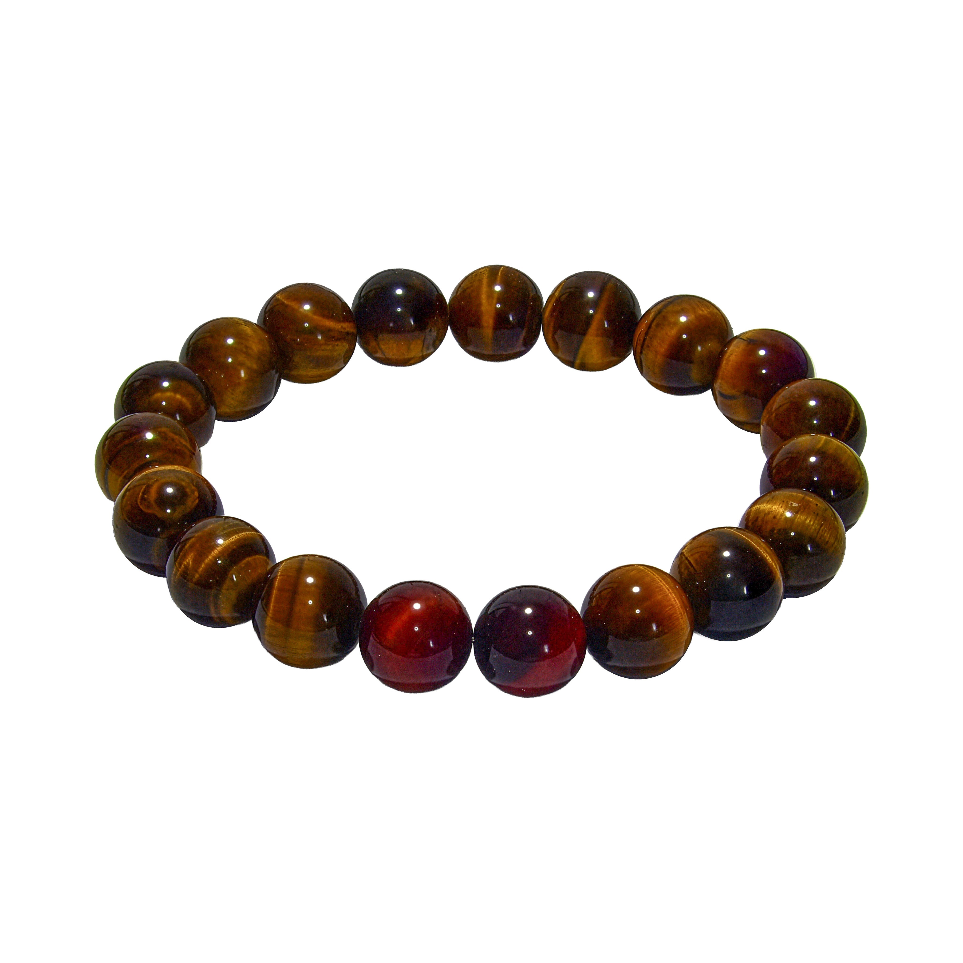 Handcrafted Tiger Eye Men's Stretch Bracelet from Chiang Rai Thailand - Lalanna Design
