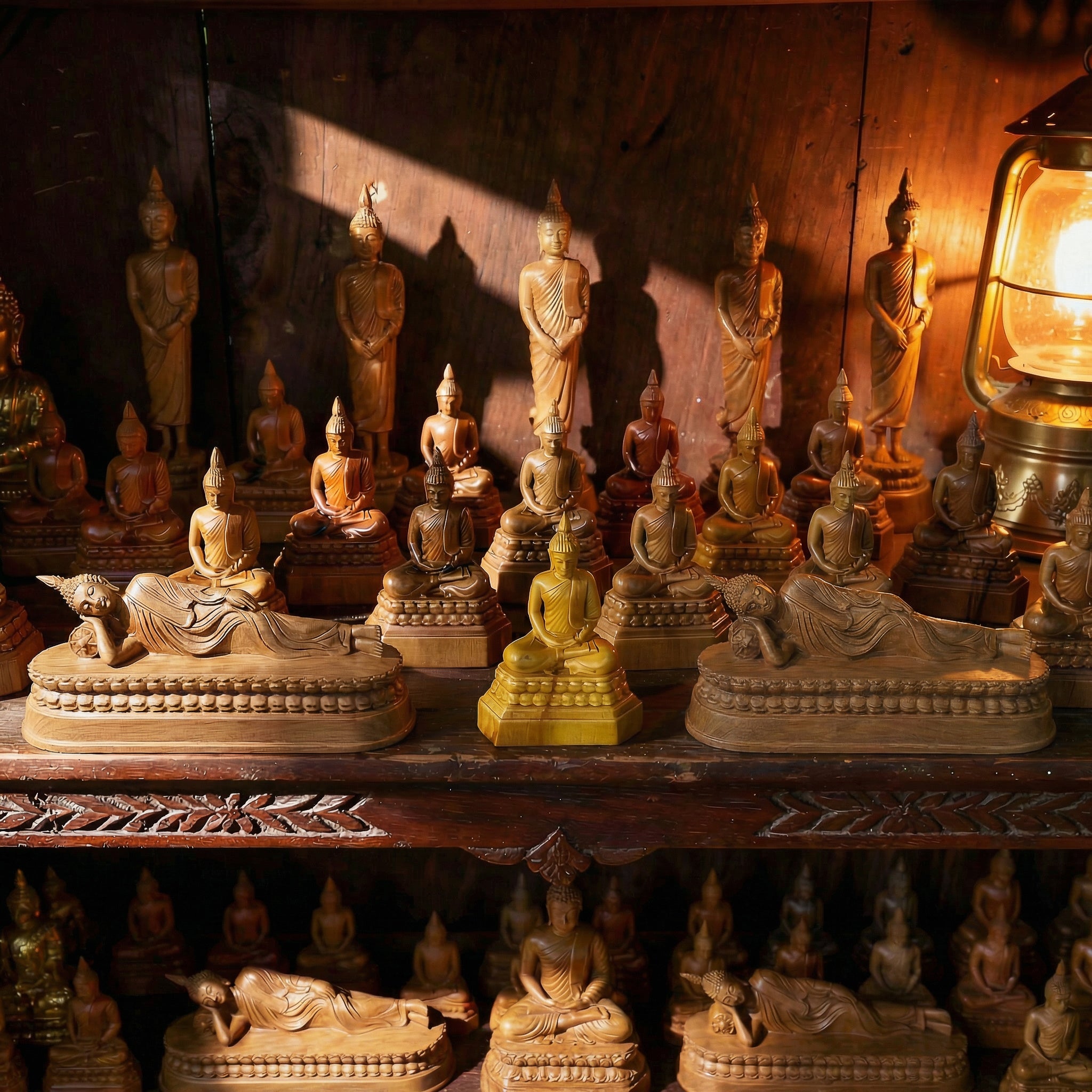 Wooden Buddha Statues