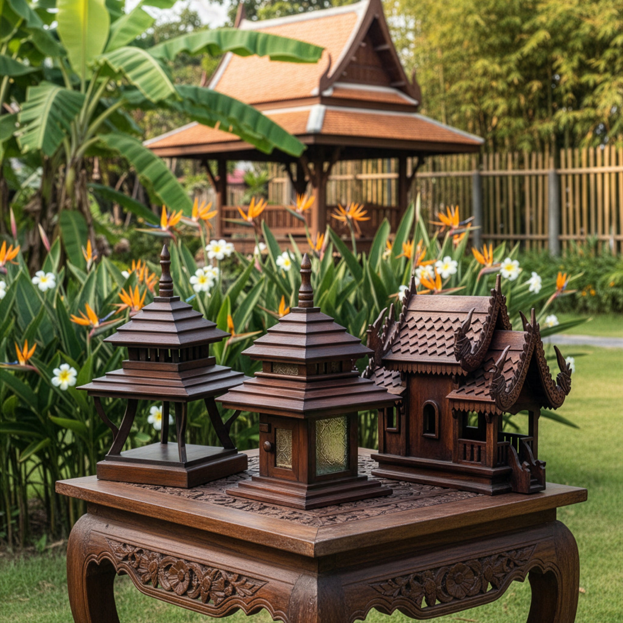 Wooden Spirit Houses