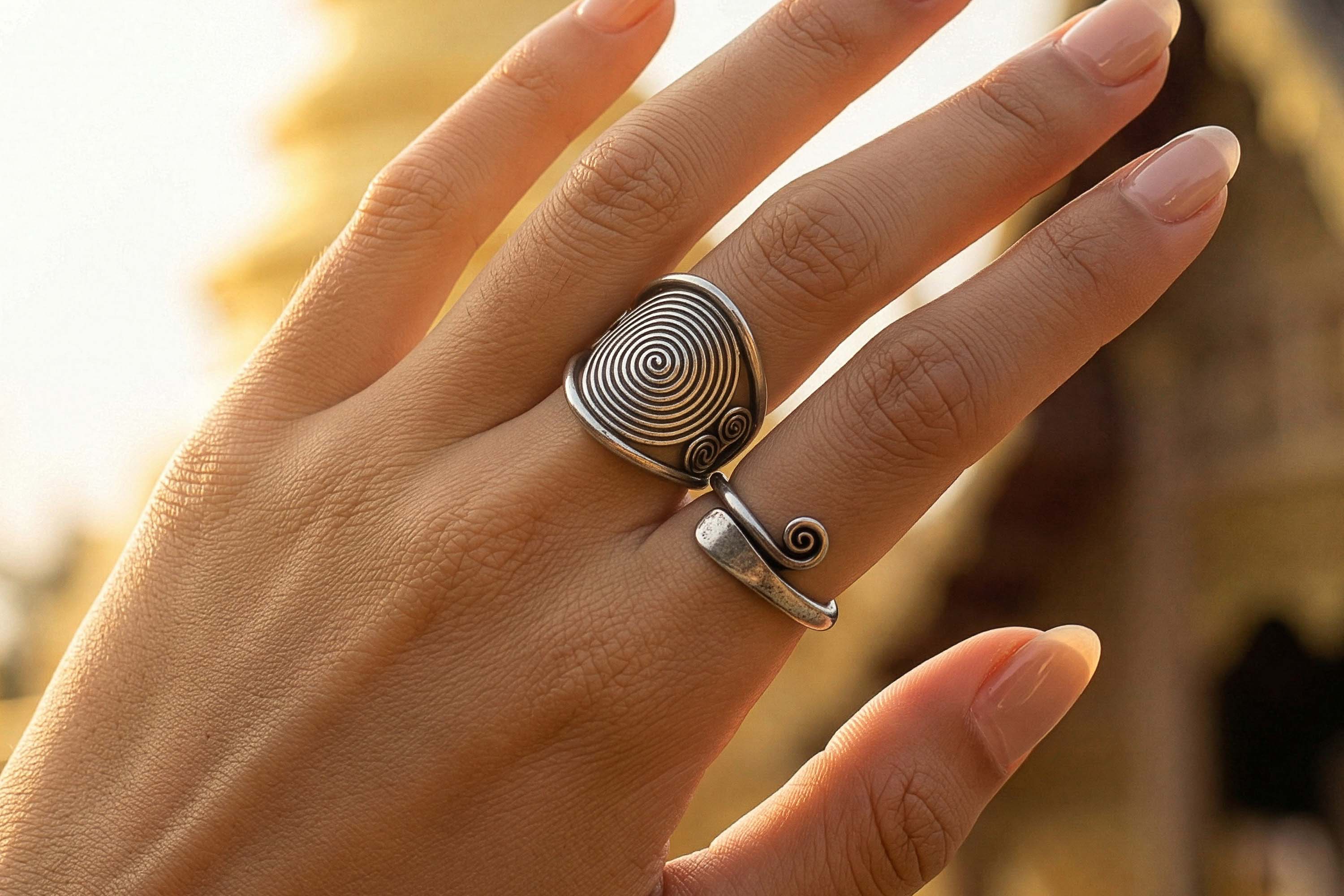 Hill Tribe Silver Rings – Vortex & Spiral | Lalanna Design
