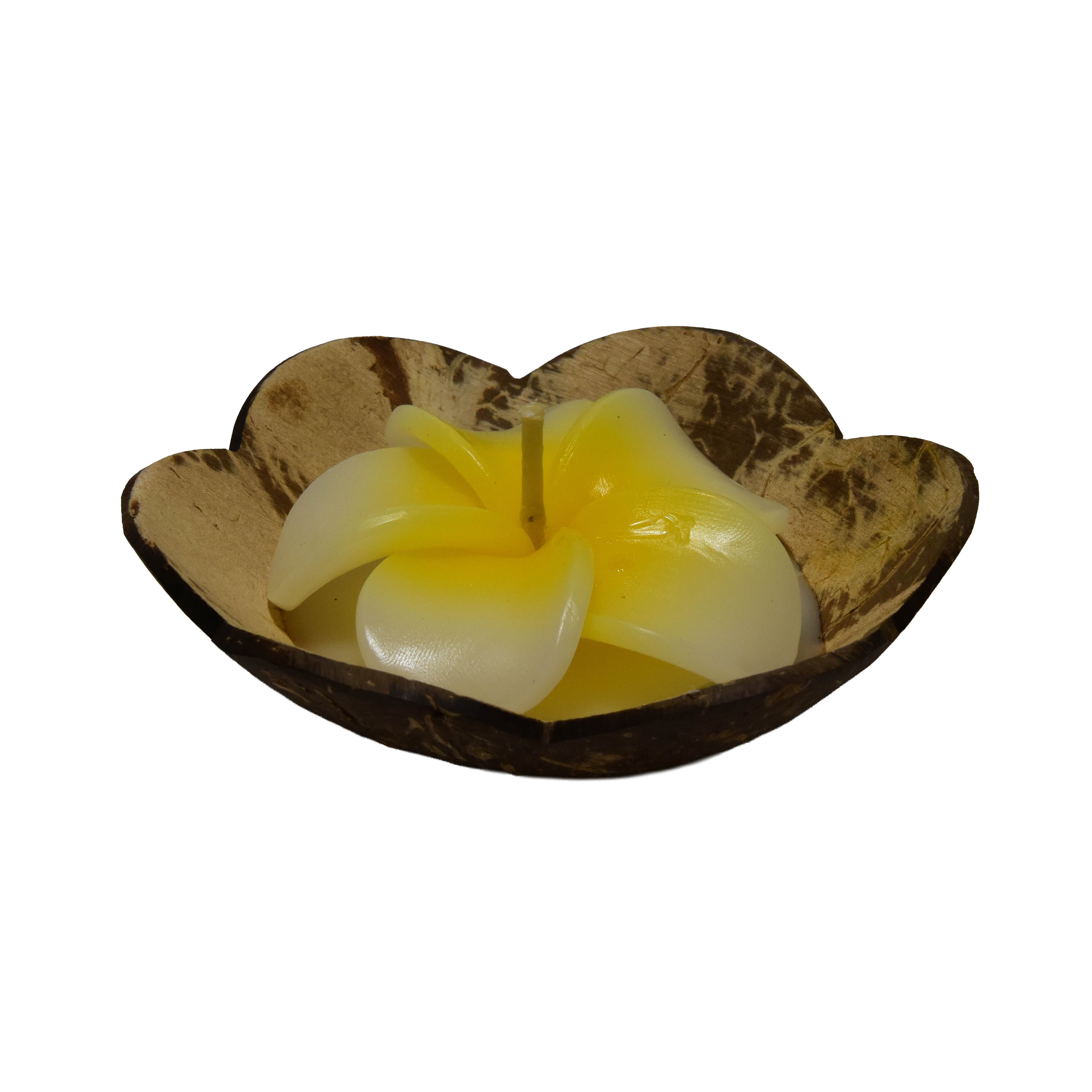 Lalanna Coconut Frangipani Scented Flower Candle Yellow