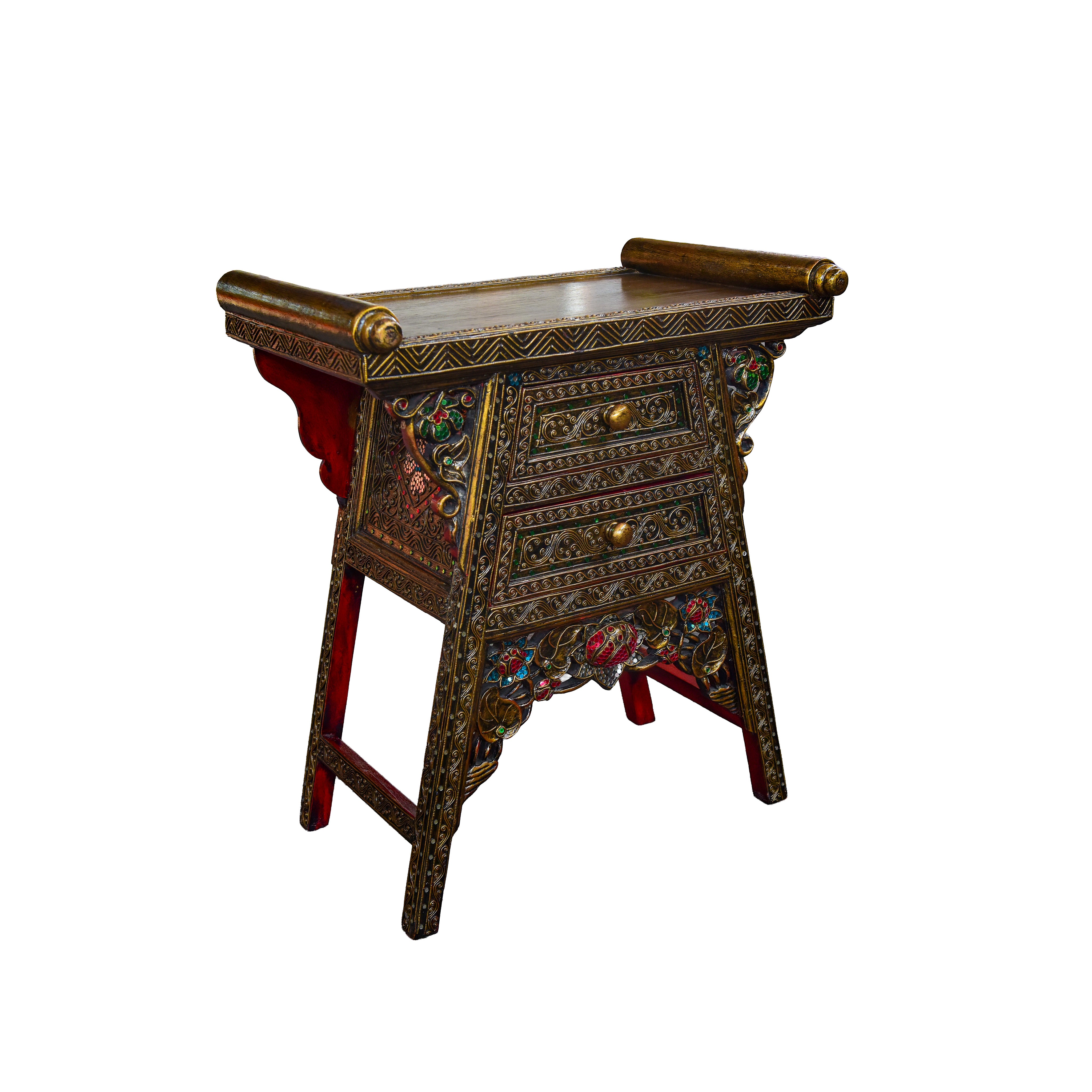 Royal Lanna Opfertisch mit 2 Schubladen