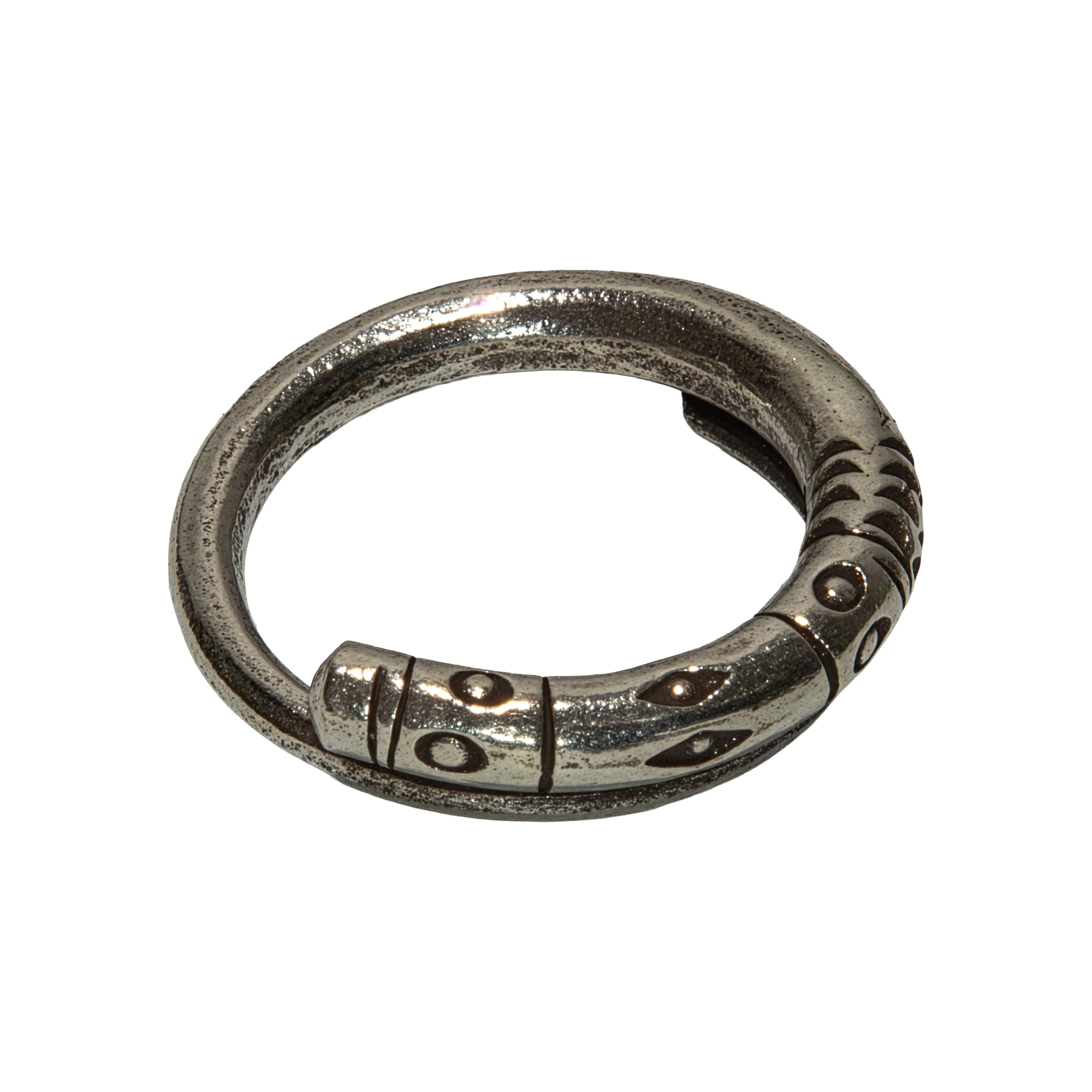 Bague serpent enroulée en argent fin 98 % de la tribu Karen Hill, bijou fait main