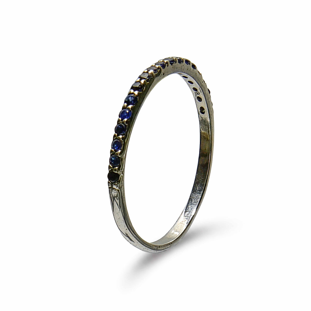 Handcrafted 925 Silver Blue Sapphire Ring from Chiang Mai Thailand - Lalanna Design