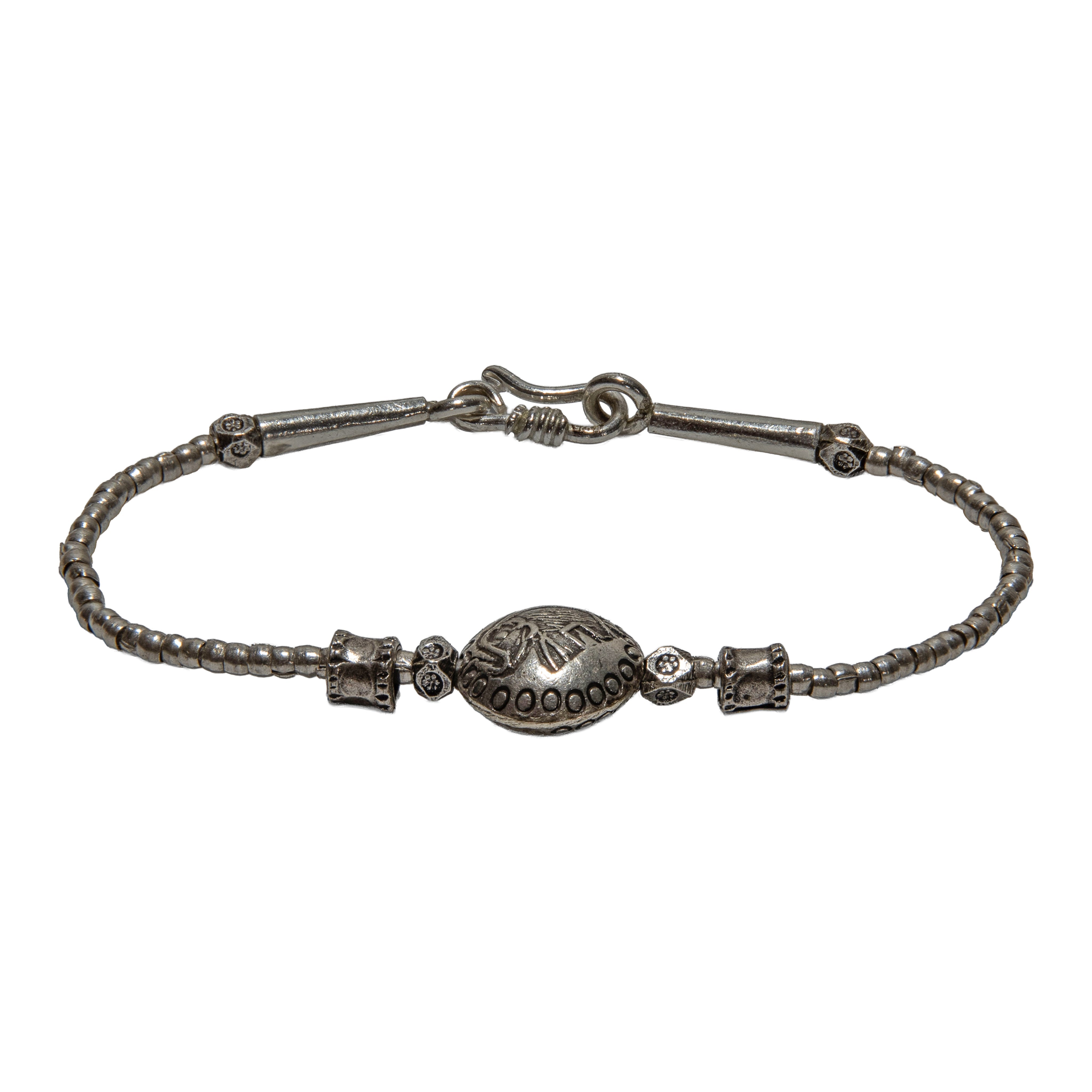 Karen Silver Engraved Medallion Bracelet | Lalanna Design