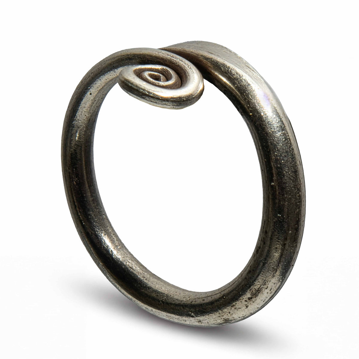 Handcrafted 98% Fine Karen Hill Tribe Silver Spiral Coil Ring, Handmade Jewelry from Chiang Mai Thailand - Lalanna Design