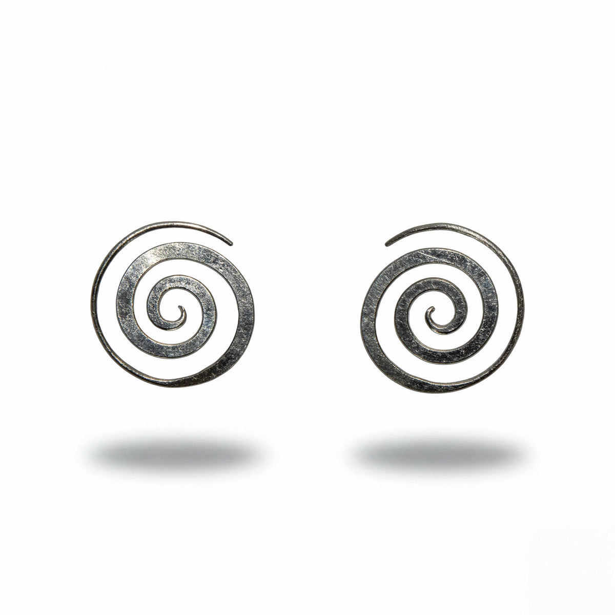 Handcrafted 98% Fine Karen Hill Tribe Silver Spiral Wire Coil Earrings, Handmade Jewelry from Chiang Mai Thailand - Lalanna Design