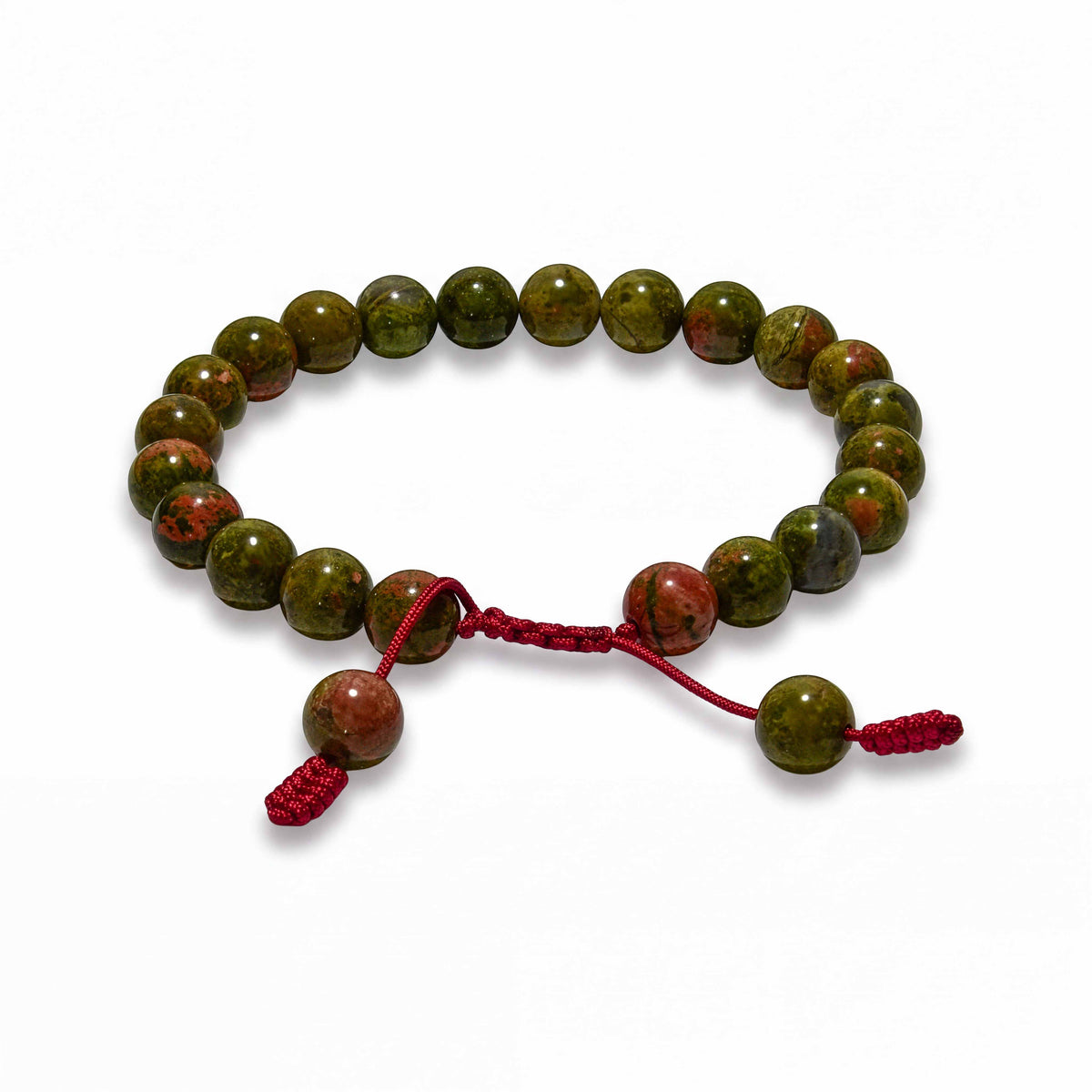 Handcrafted Adjustable Unakite Bracelet, Handmade Jewelry from Chiang Mai Thailand - Lalanna Design