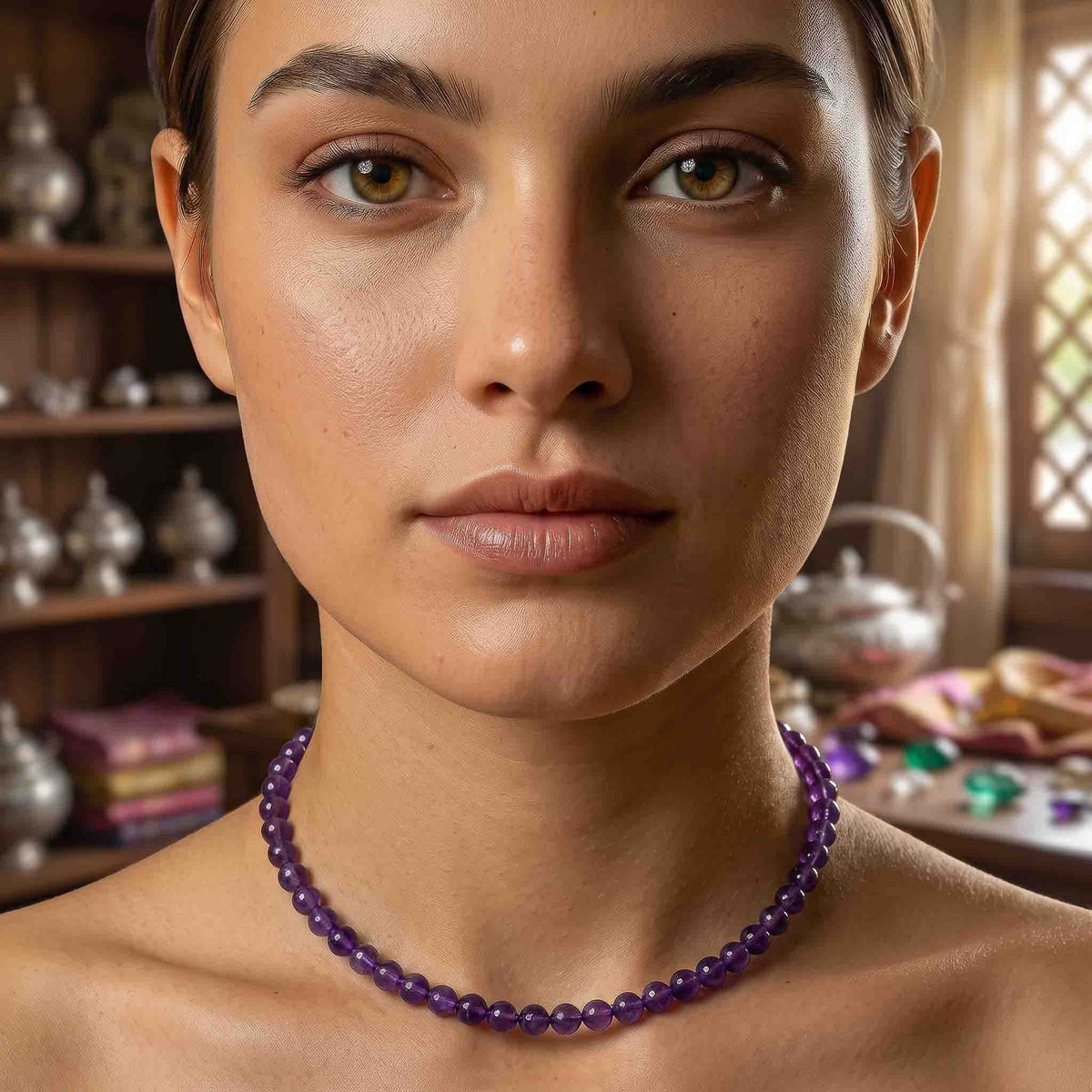 Handcrafted Necklace Amethyst Necklace, Handmade Jewelry from Chiang Mai Thailand - Lalanna Design