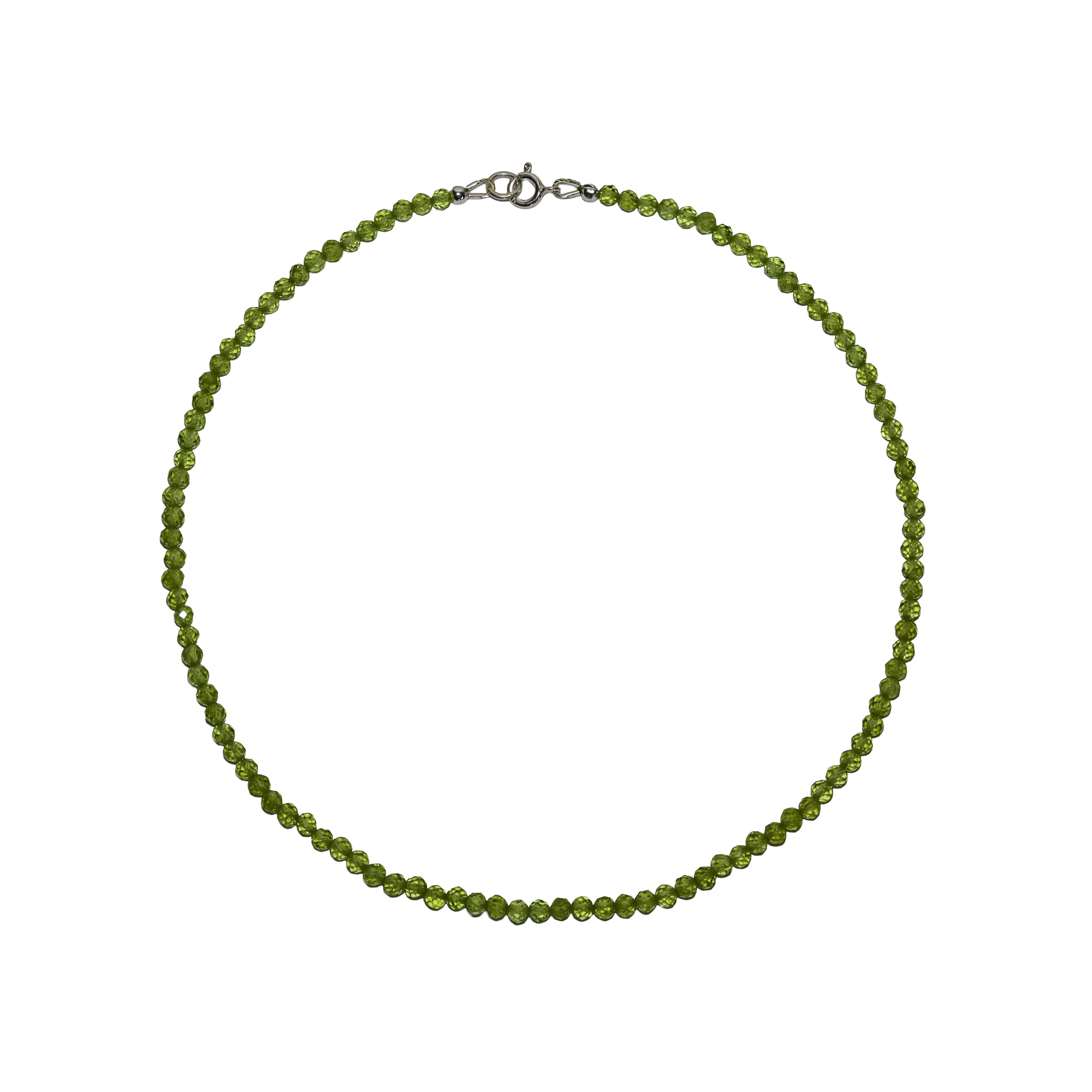 Handcrafted Faceted Peridot Necklace from Chiang Mai Thailand - Lalanna Design