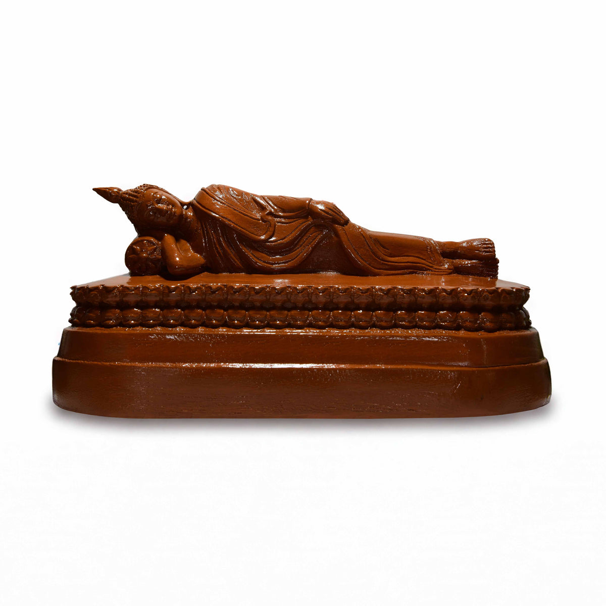 Handcrafted Hand-carved Reclining Buddha Statue in Premium Jackfruit Wood – Lanna Artisan Craft from Chiang Mai Thailand - Lalanna Design