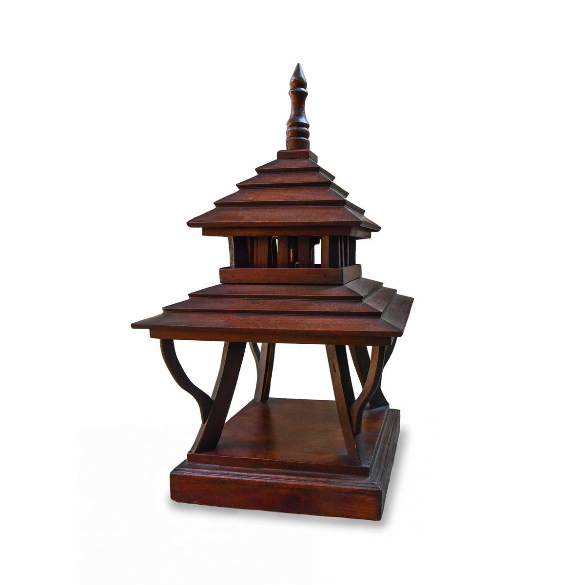 Handcrafted Hand-Carved Teak Lanna Spirit House from Chiang Mai Thailand - Lalanna Design