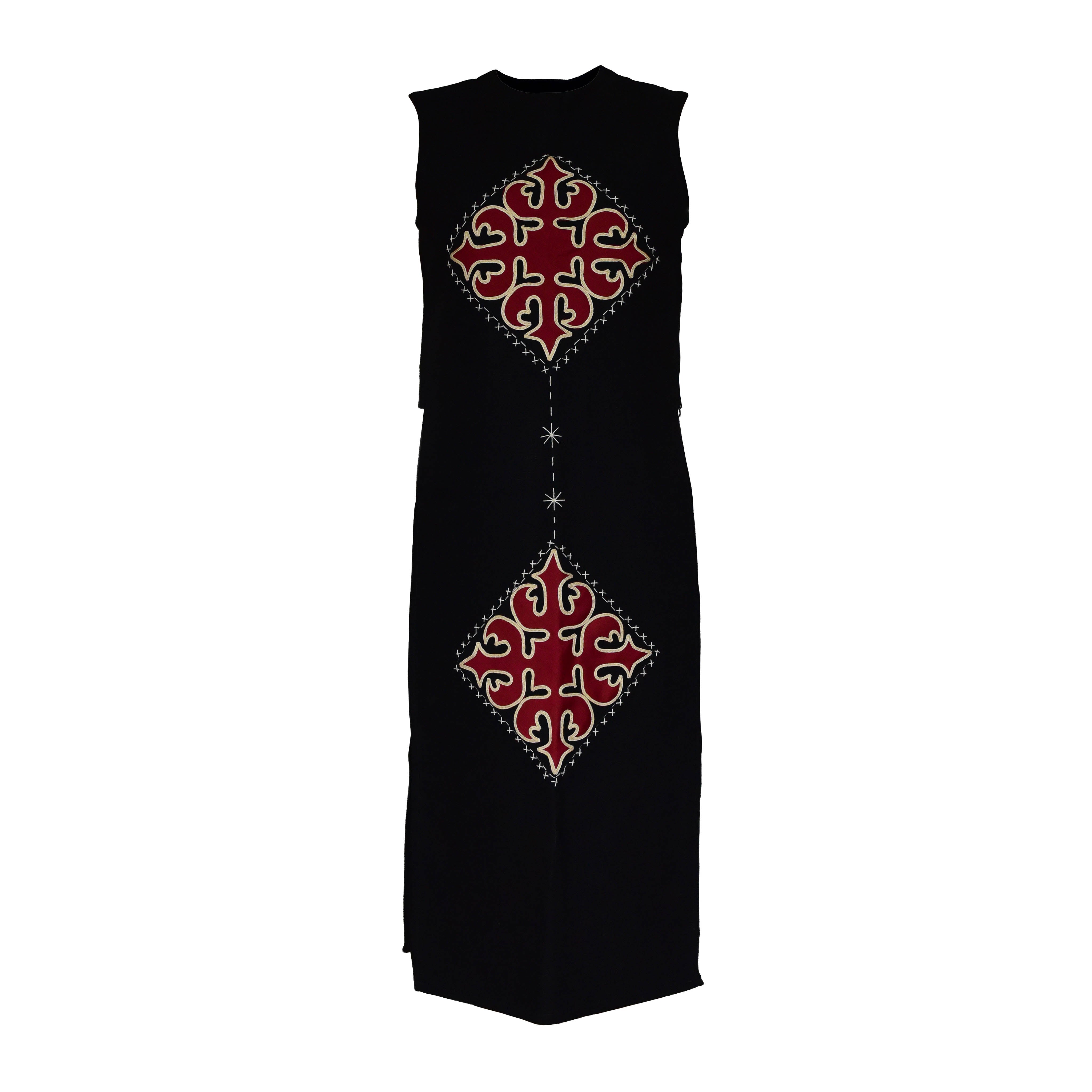 Handcrafted Iu Mien Black Diamond Dress from Chiang Rai Thailand - Lalanna Design