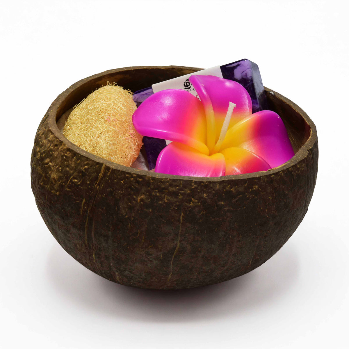 Handcrafted Lalanna Coconut Mangosteen-Scented Soap - Spa Set from Chiang Mai Thailand - Lalanna Design