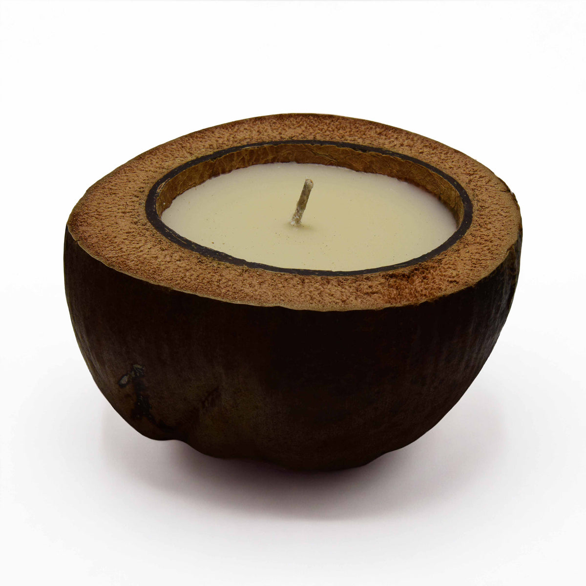Handcrafted Lalanna Large Coconut Coconut Scented Candle from Chiang Mai Thailand - Lalanna Design
