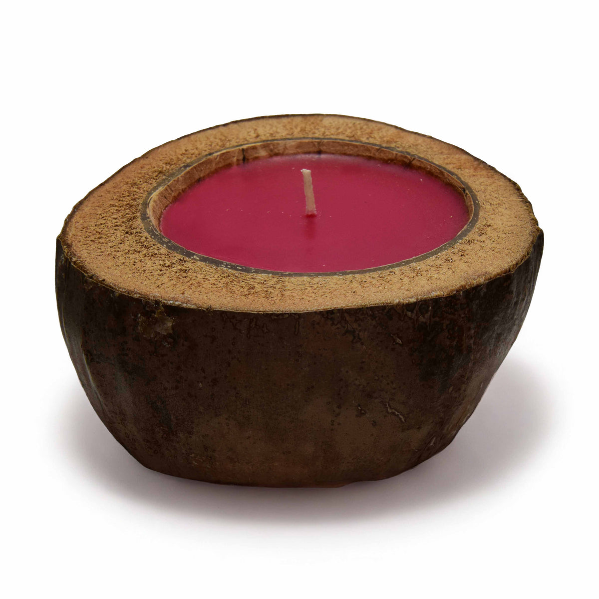 Handcrafted Lalanna Large Coconut Rose Scented Candle from Chiang Mai Thailand - Lalanna Design