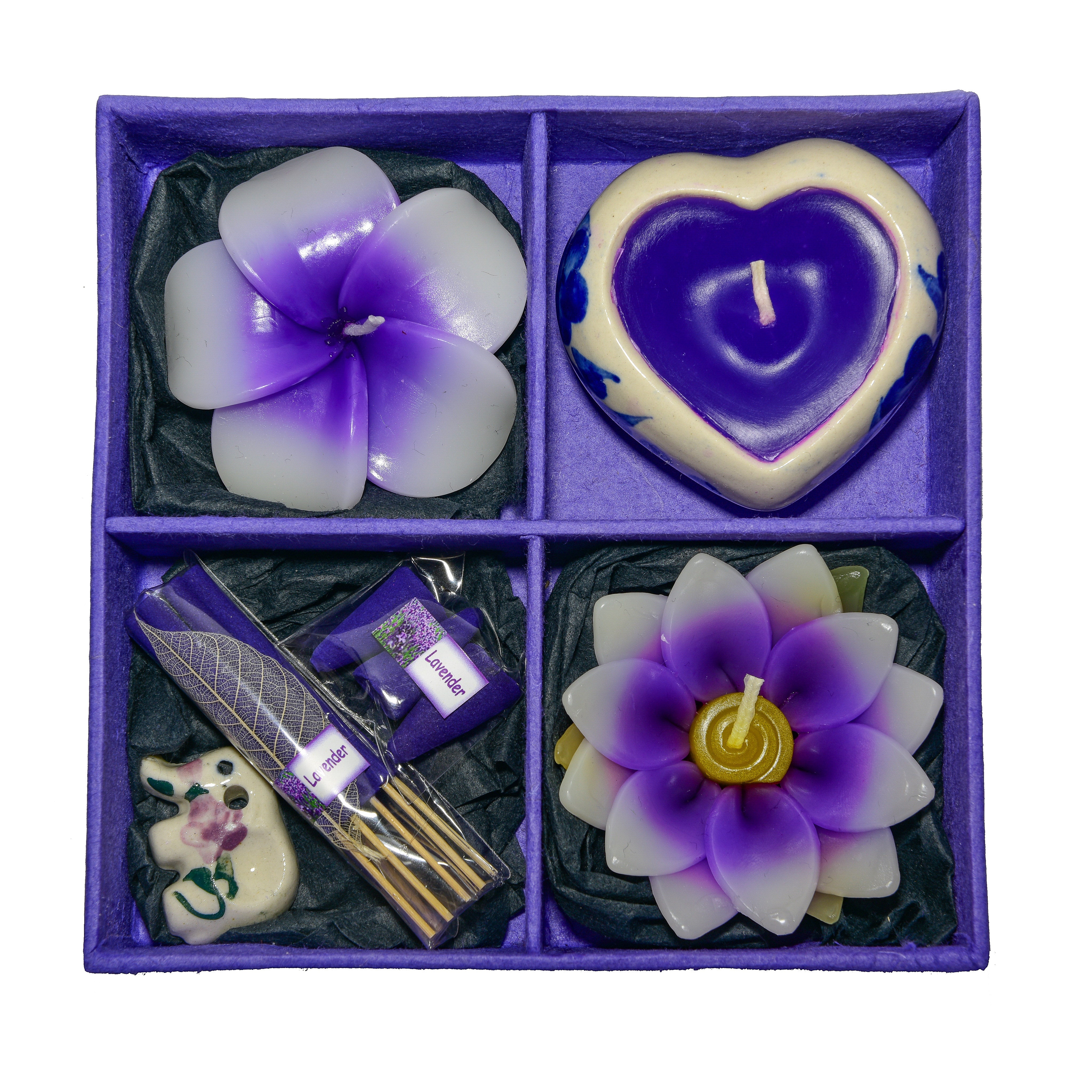 Handcrafted Lalanna Lavender Candle Gift Set from Chiang Rai Thailand - Lalanna Design